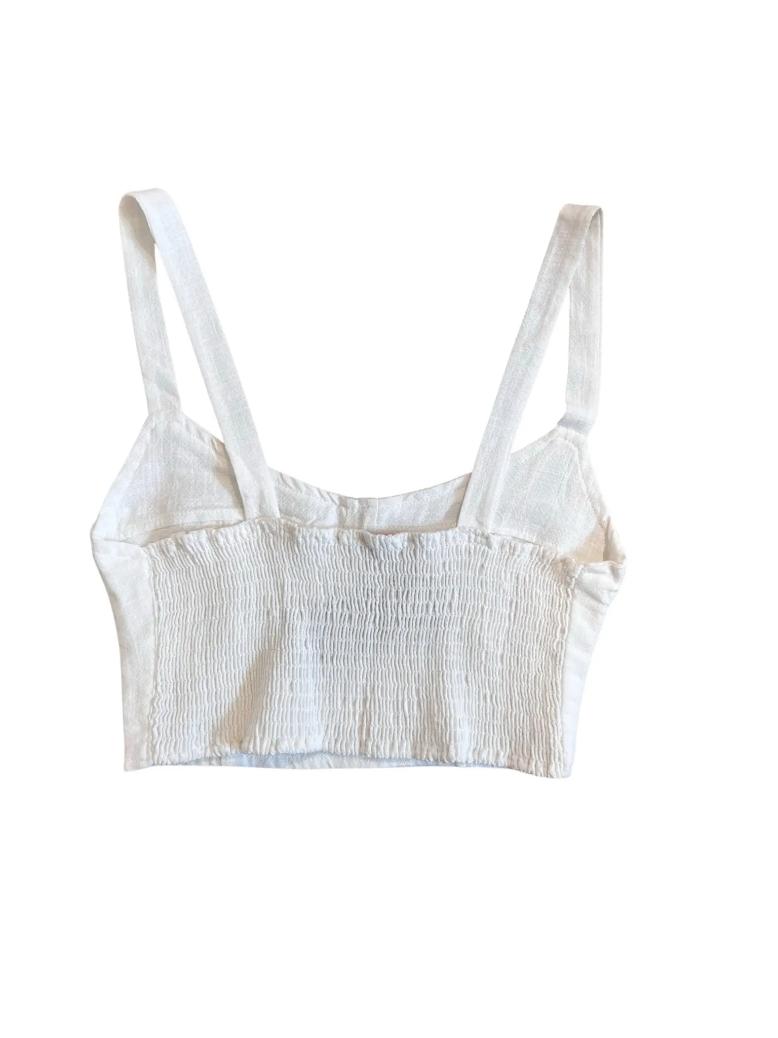 100% Organic Fabric Crop Top - White