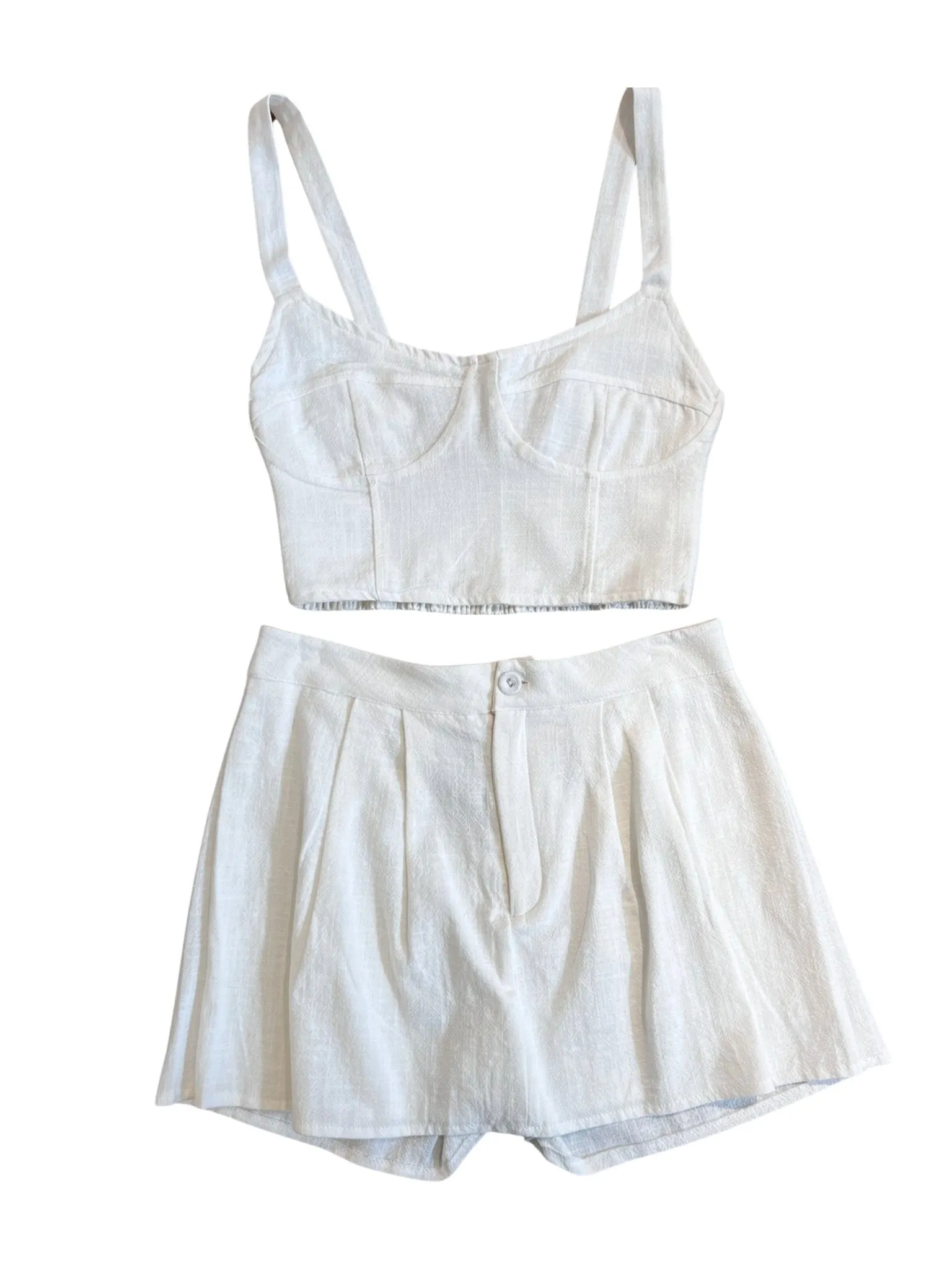 100% Organic Fabric Crop Top - White