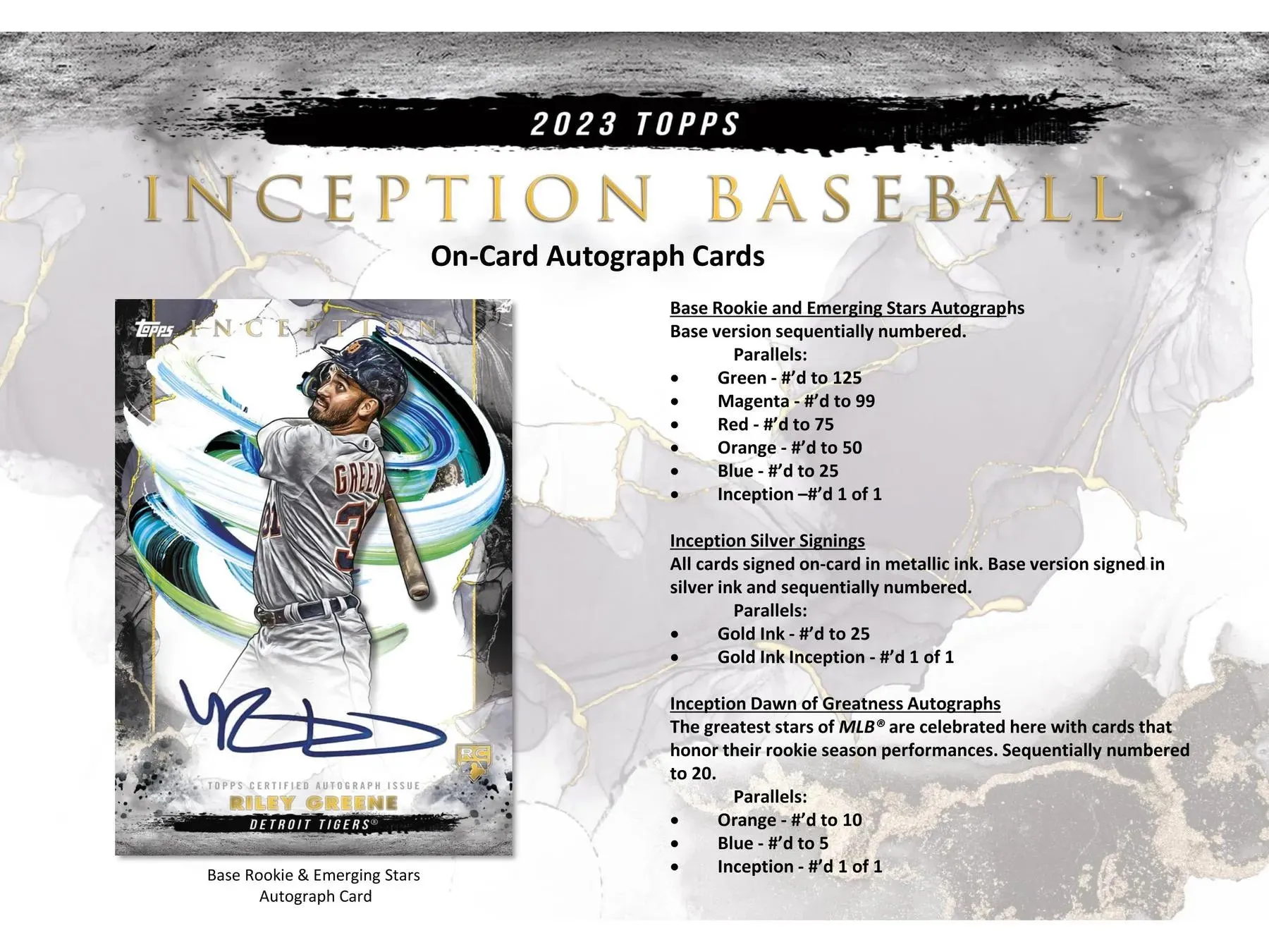 2023 Topps Inception Baseball Hobby Box 16 Boxes Per Case, 7 Cards Per Box