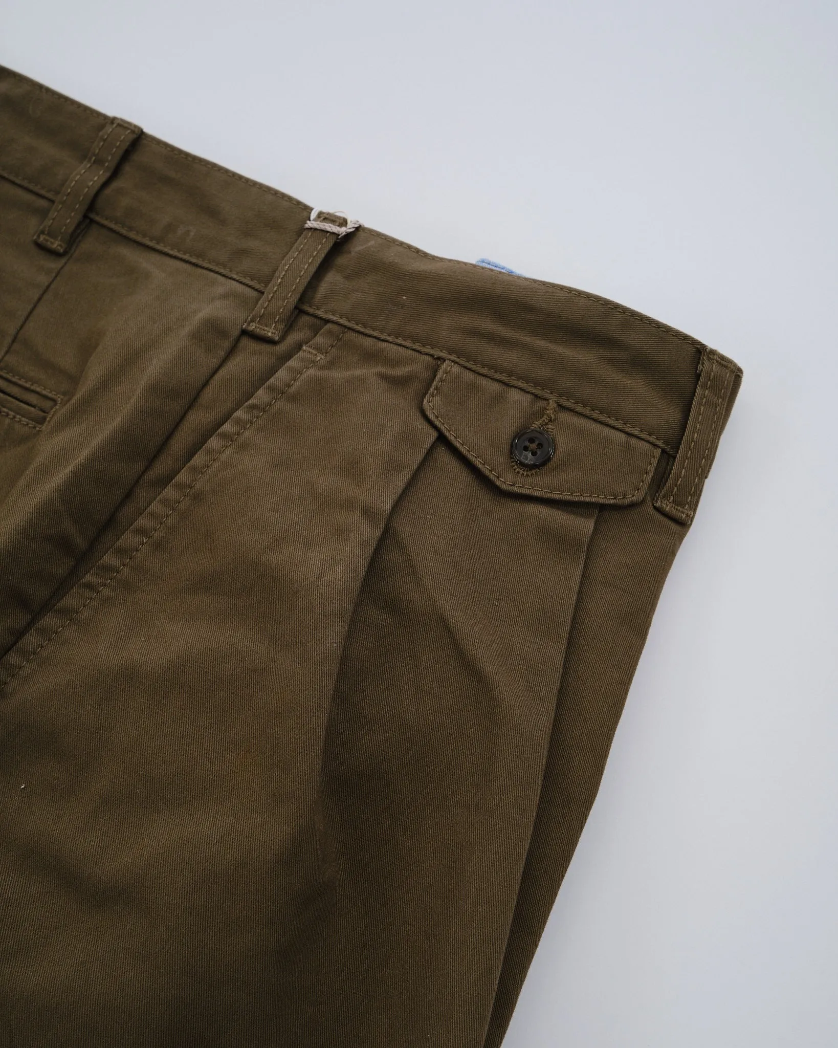 2Pleats Twill Olive