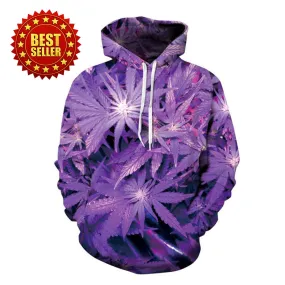 [42% OFF] Dank Master Purple Leaf Hoodie