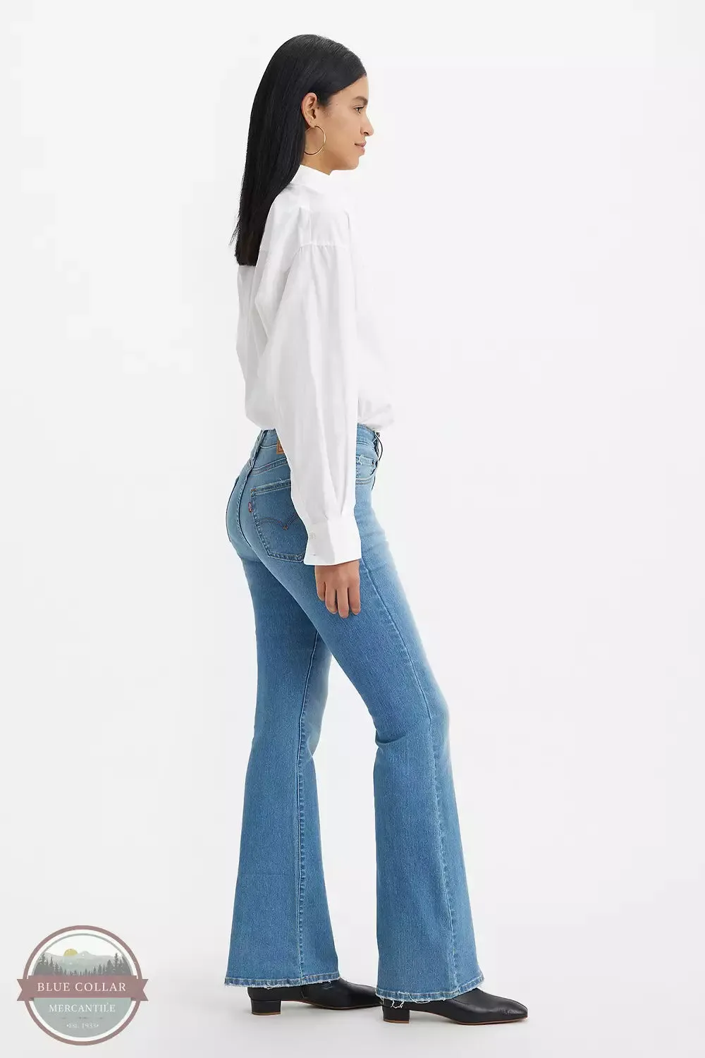 726 High Rise Flare Jeans in The Lucky One - Medium Wash by Levi's A3410-0047