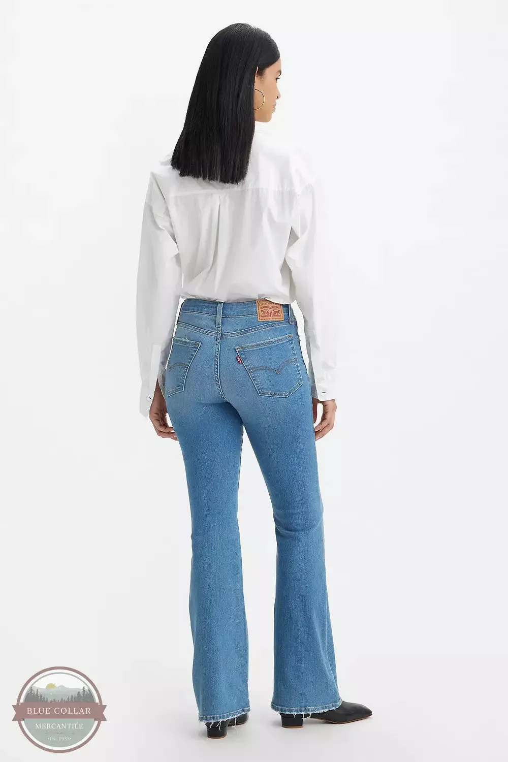 726 High Rise Flare Jeans in The Lucky One - Medium Wash by Levi's A3410-0047