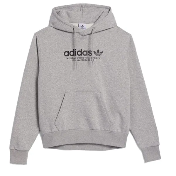 ADIDAS 4.0 LOGO HOODIE - HEATHER GREY