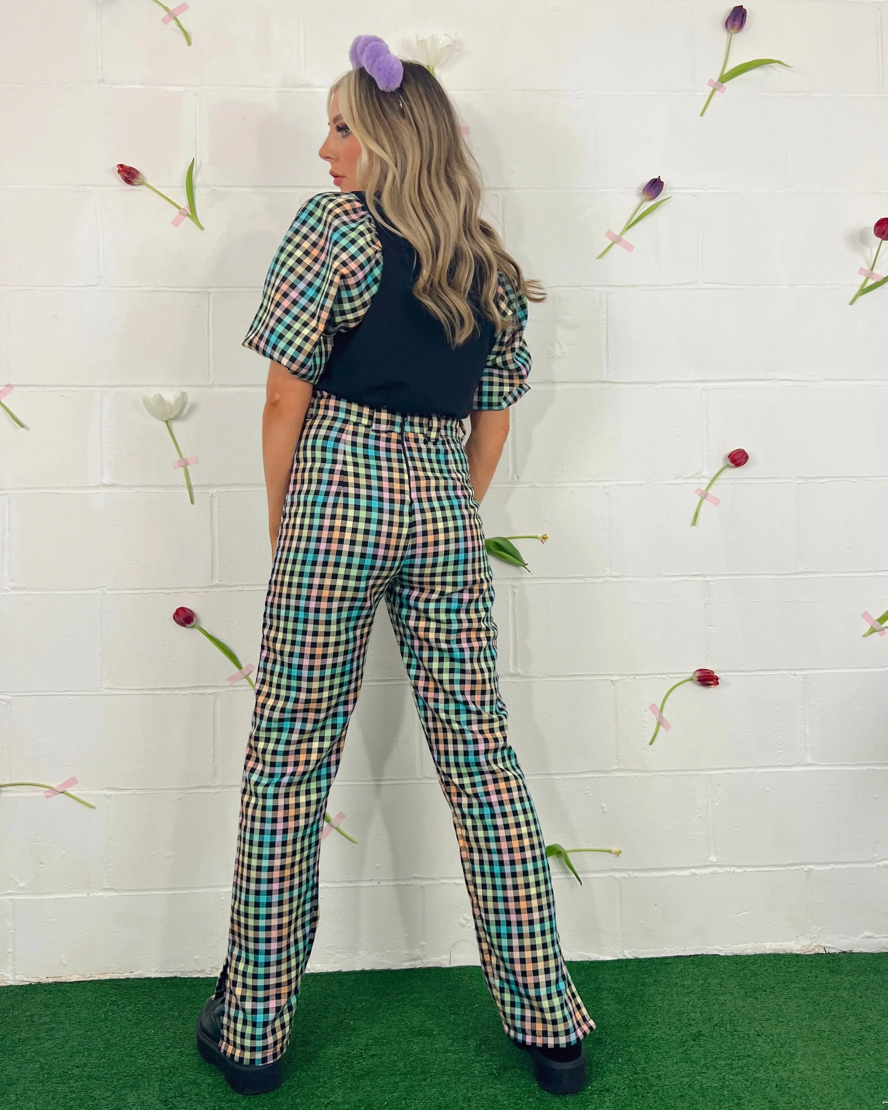 Adult Pastel Tartan Trousers