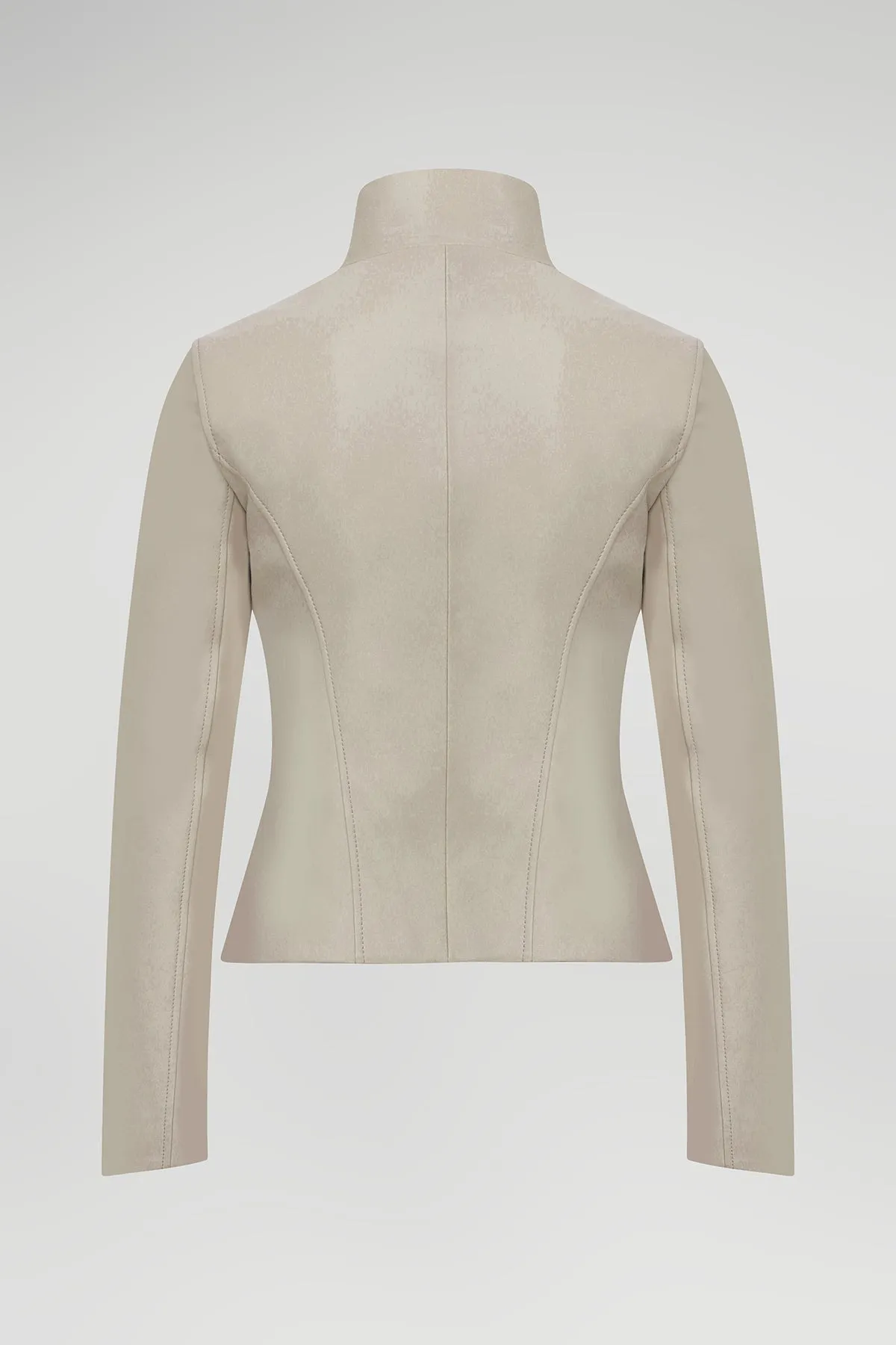 Alba - Cream Leather Jacket