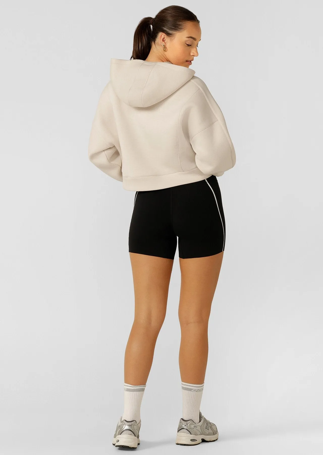 All Hours Secret Pocket Cropped Hoodie | Ivory