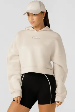 All Hours Secret Pocket Cropped Hoodie | Ivory