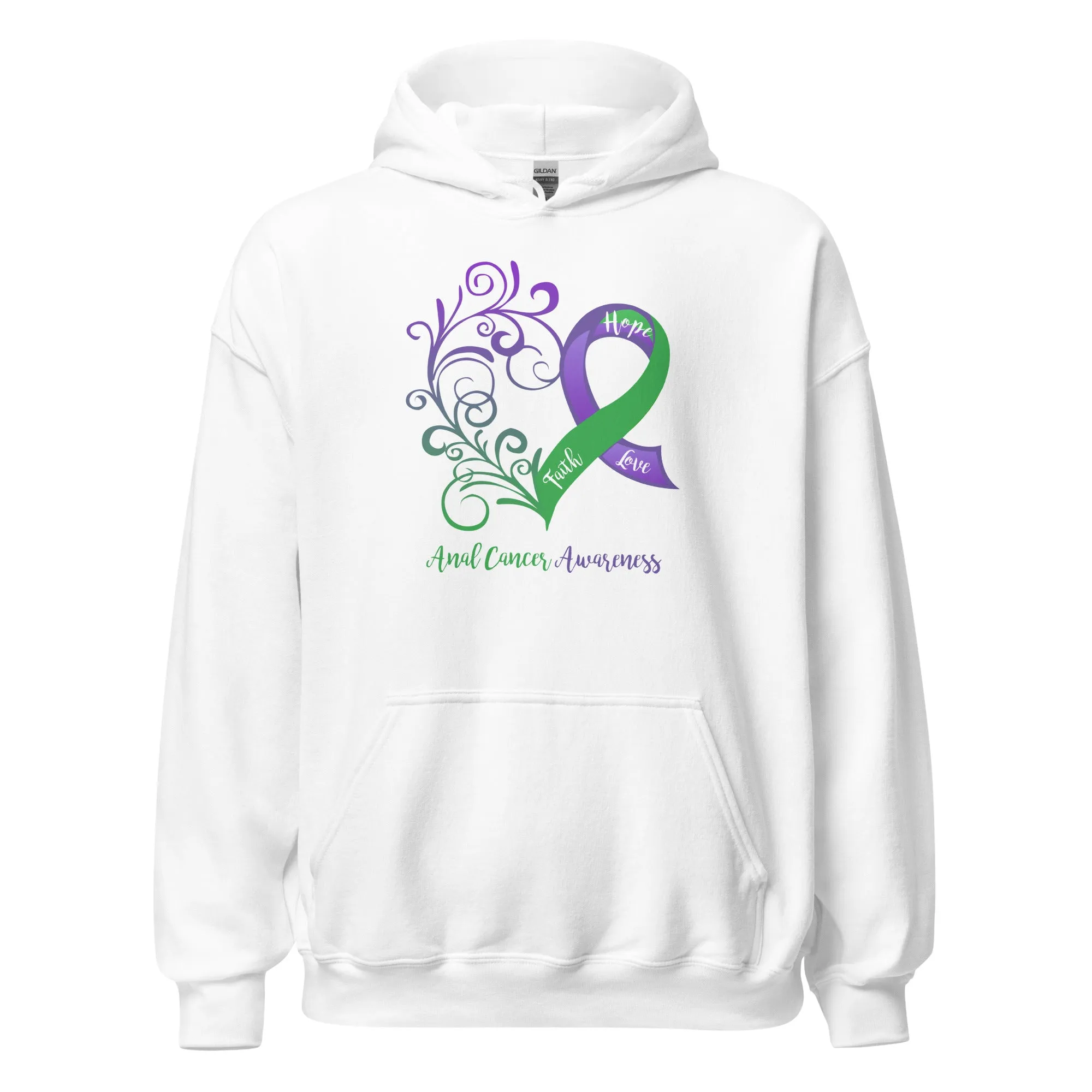 Anal Cancer Awareness Heart Hoodie (Several Colors Available)