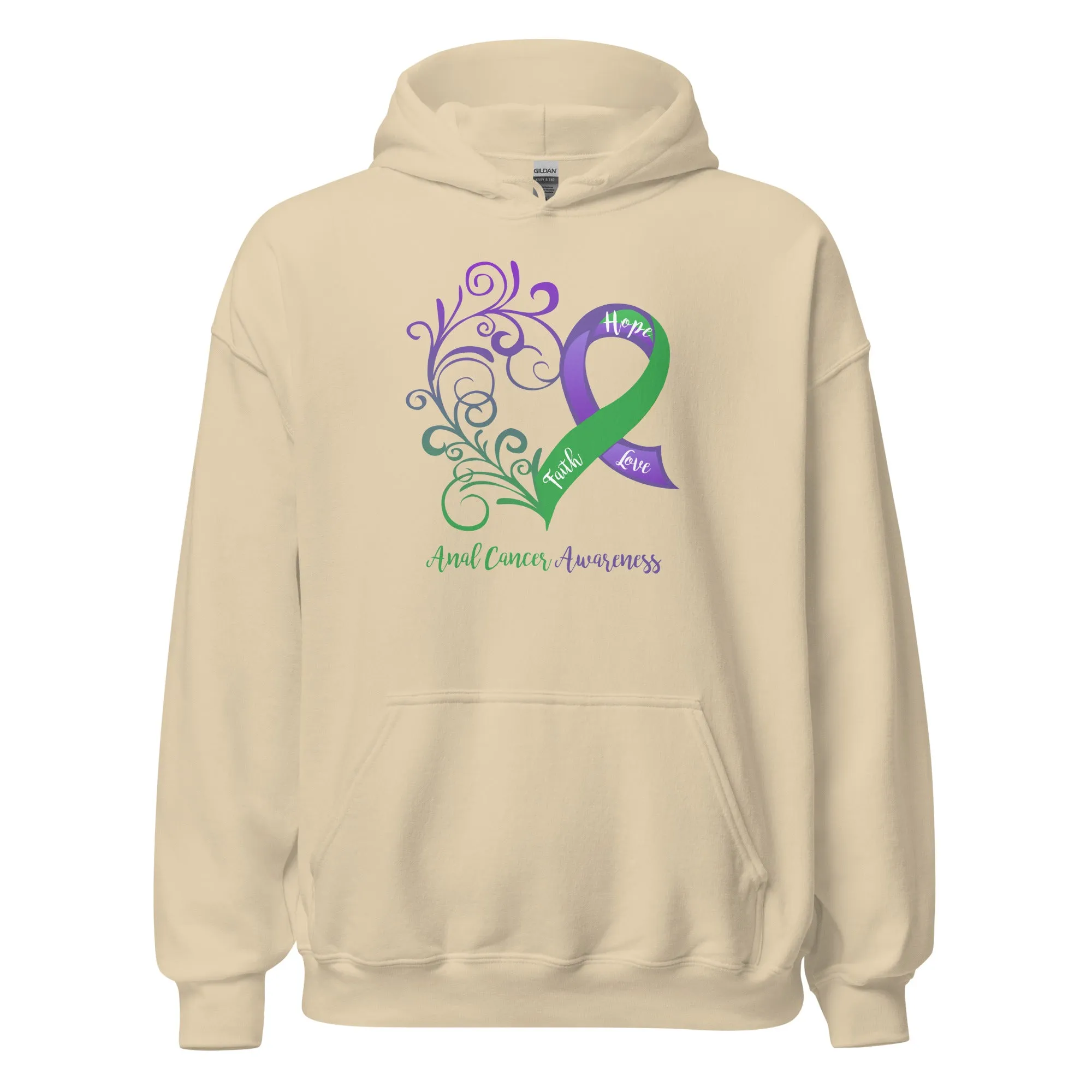 Anal Cancer Awareness Heart Hoodie (Several Colors Available)