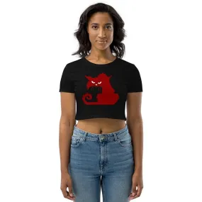 Angry Cat Crop Top Outfit / Cat Lover Gift / Eco Friendly