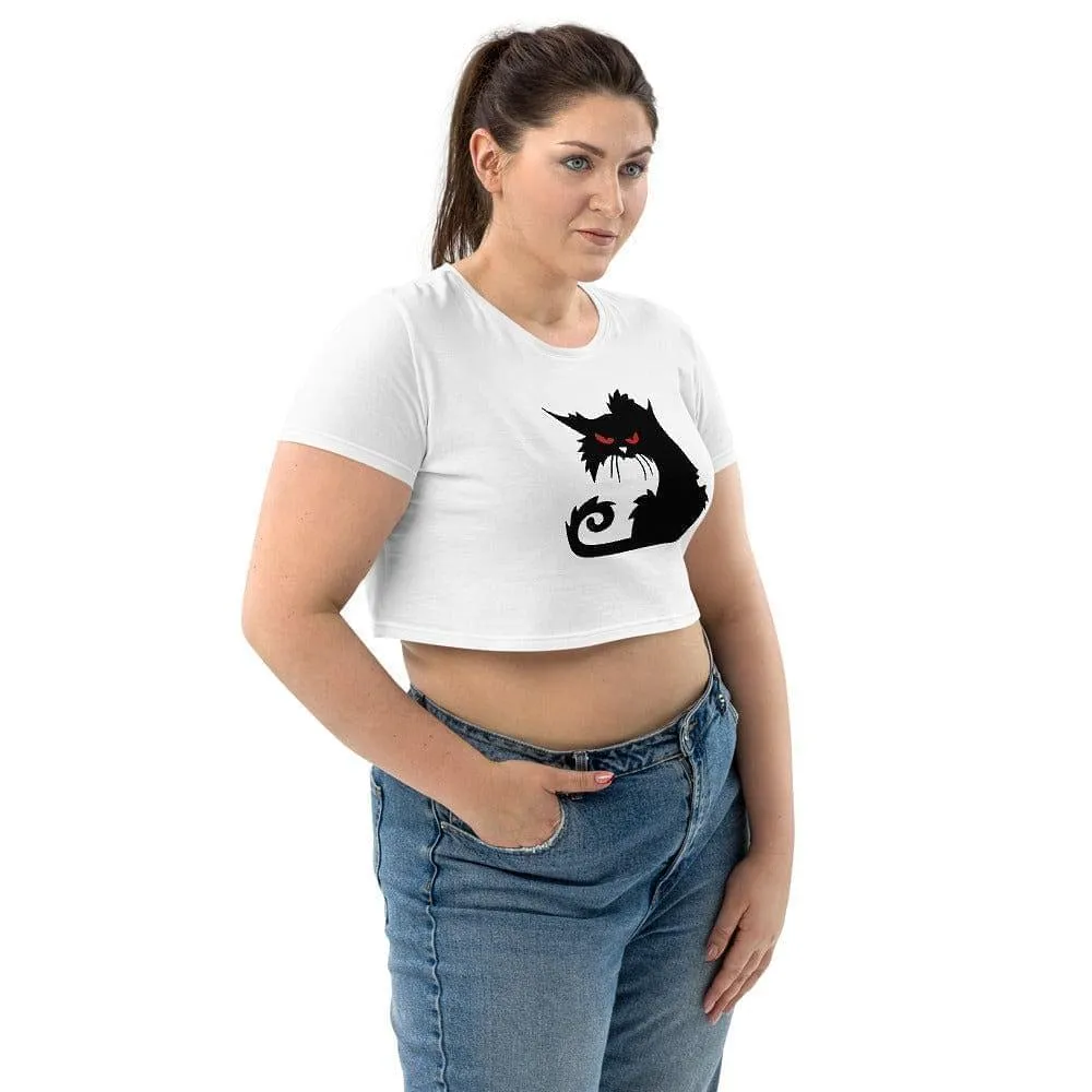 Angry Cat Crop Top Outfit / Cat Lover Gift / Eco Friendly