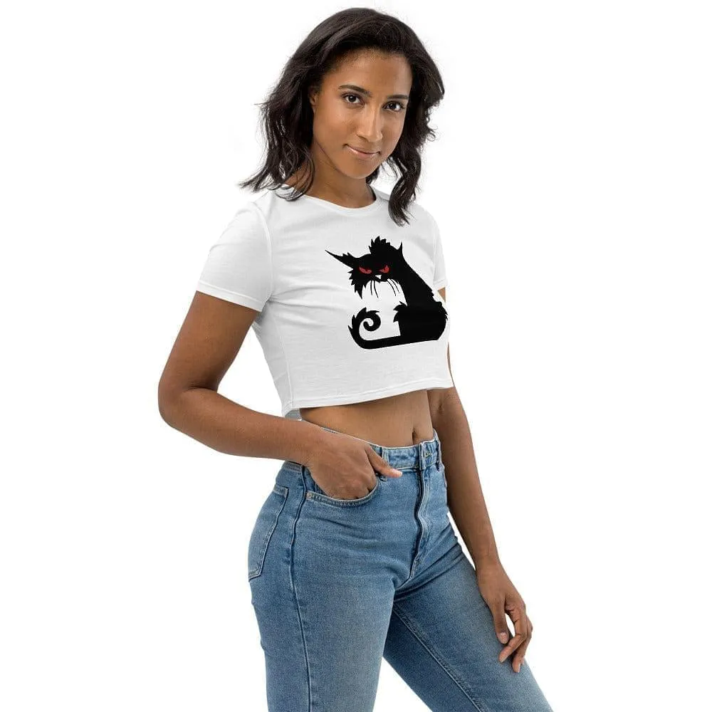 Angry Cat Crop Top Outfit / Cat Lover Gift / Eco Friendly