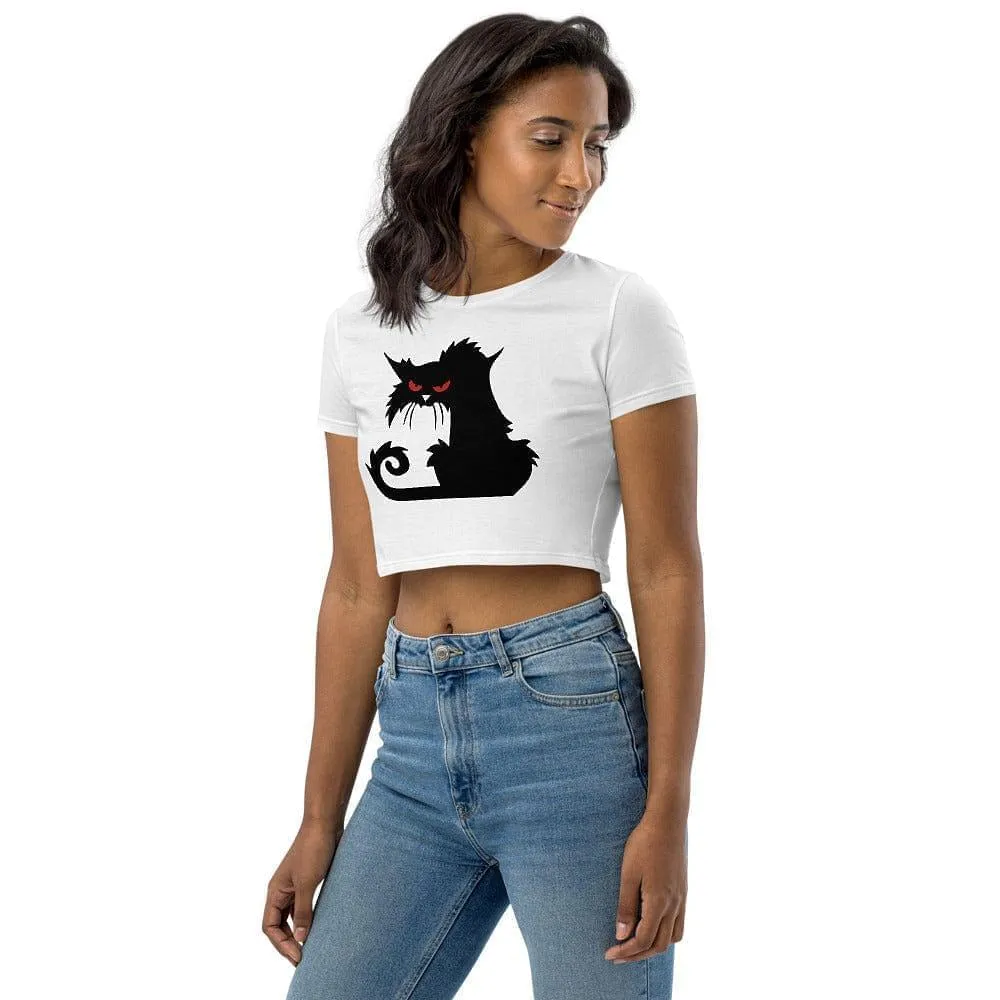 Angry Cat Crop Top Outfit / Cat Lover Gift / Eco Friendly