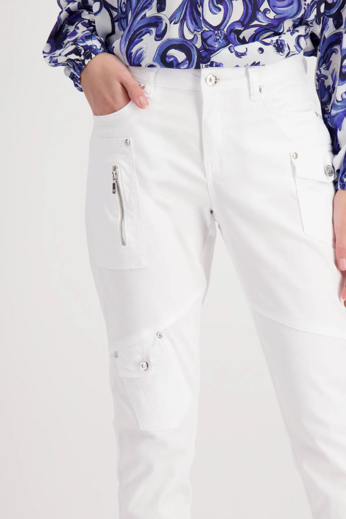 Antique White Cargo Pants