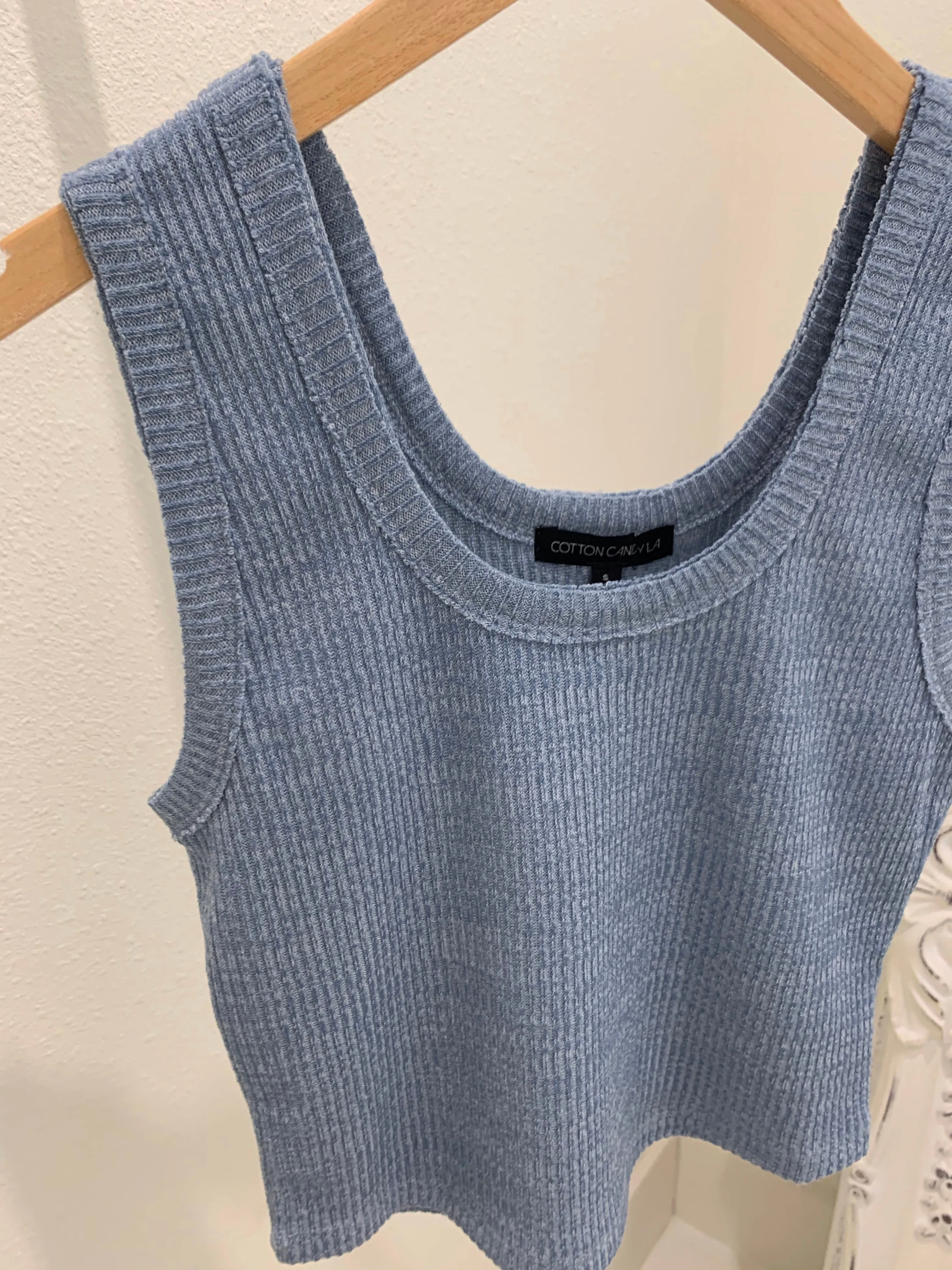 Baby Blue Knit Tank