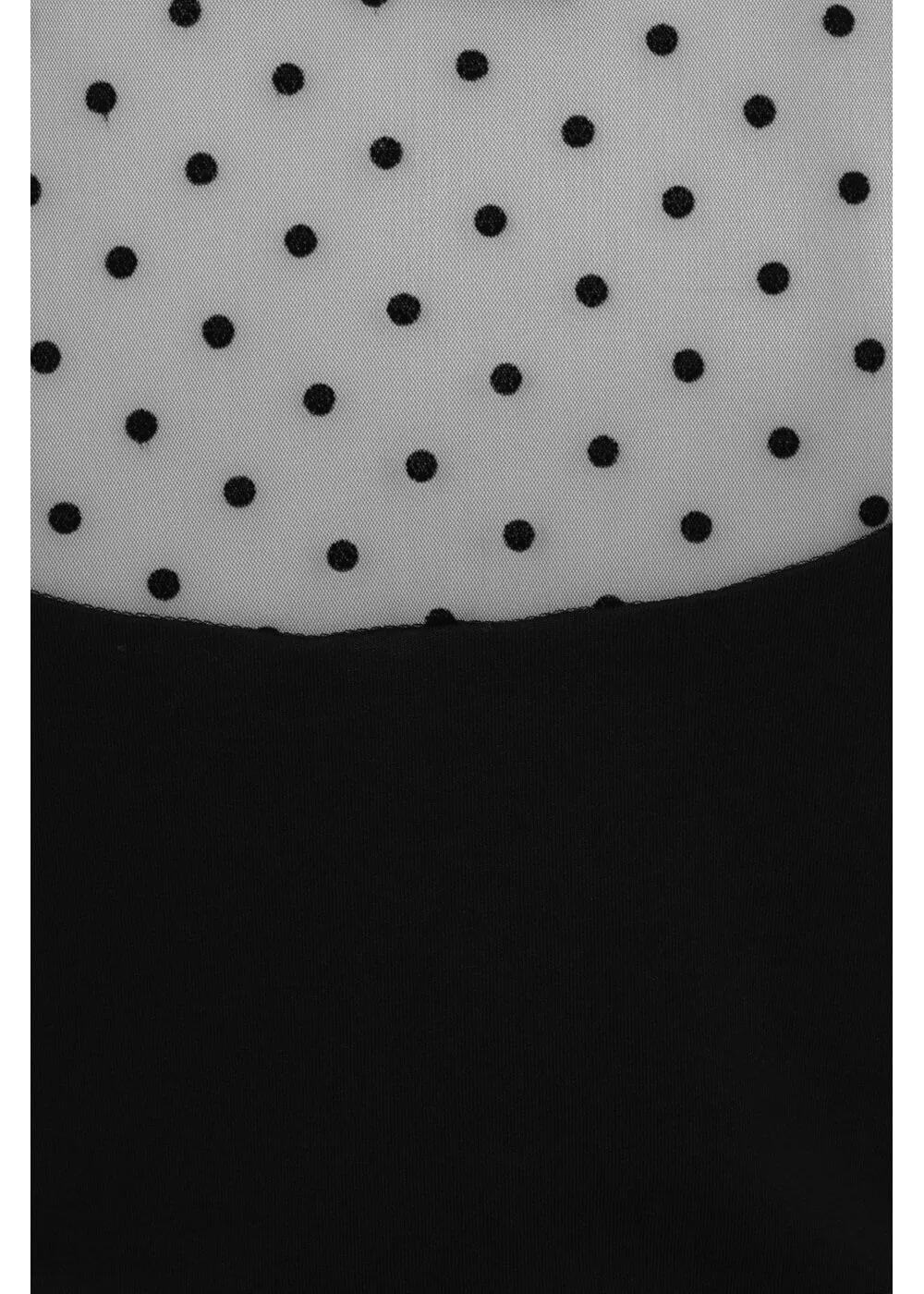 Banned Smoulder Polkadot 50's Top Black