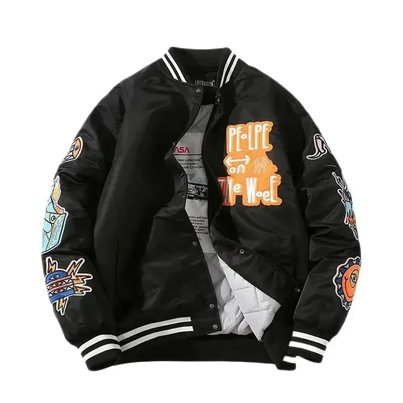 Baseball Cartoon Thick Patch Jacket