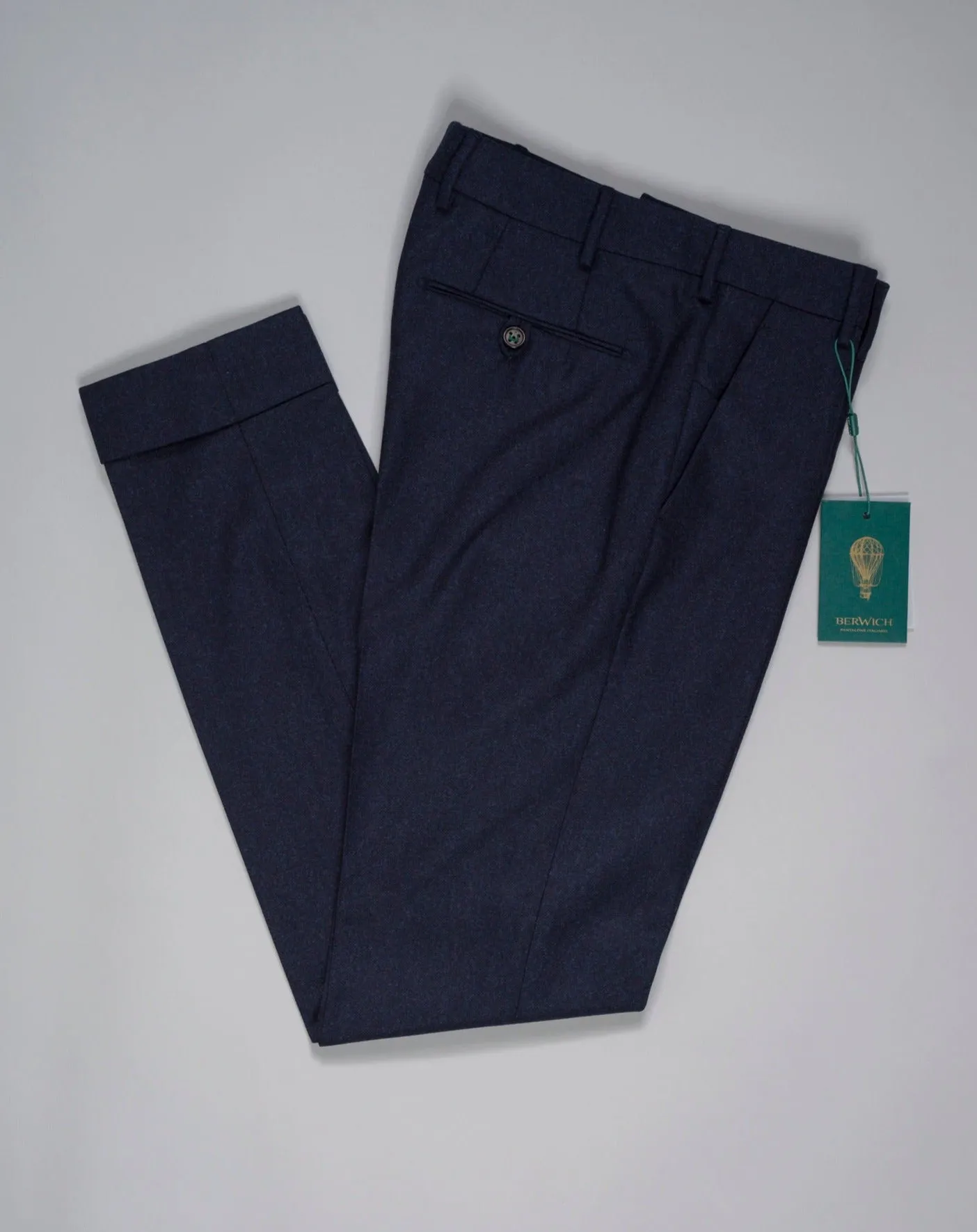 Berwich Morello VBC Flannel Trousers / Navy