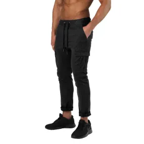 Better Bodies Harlem Cargo Pants - Wash Black