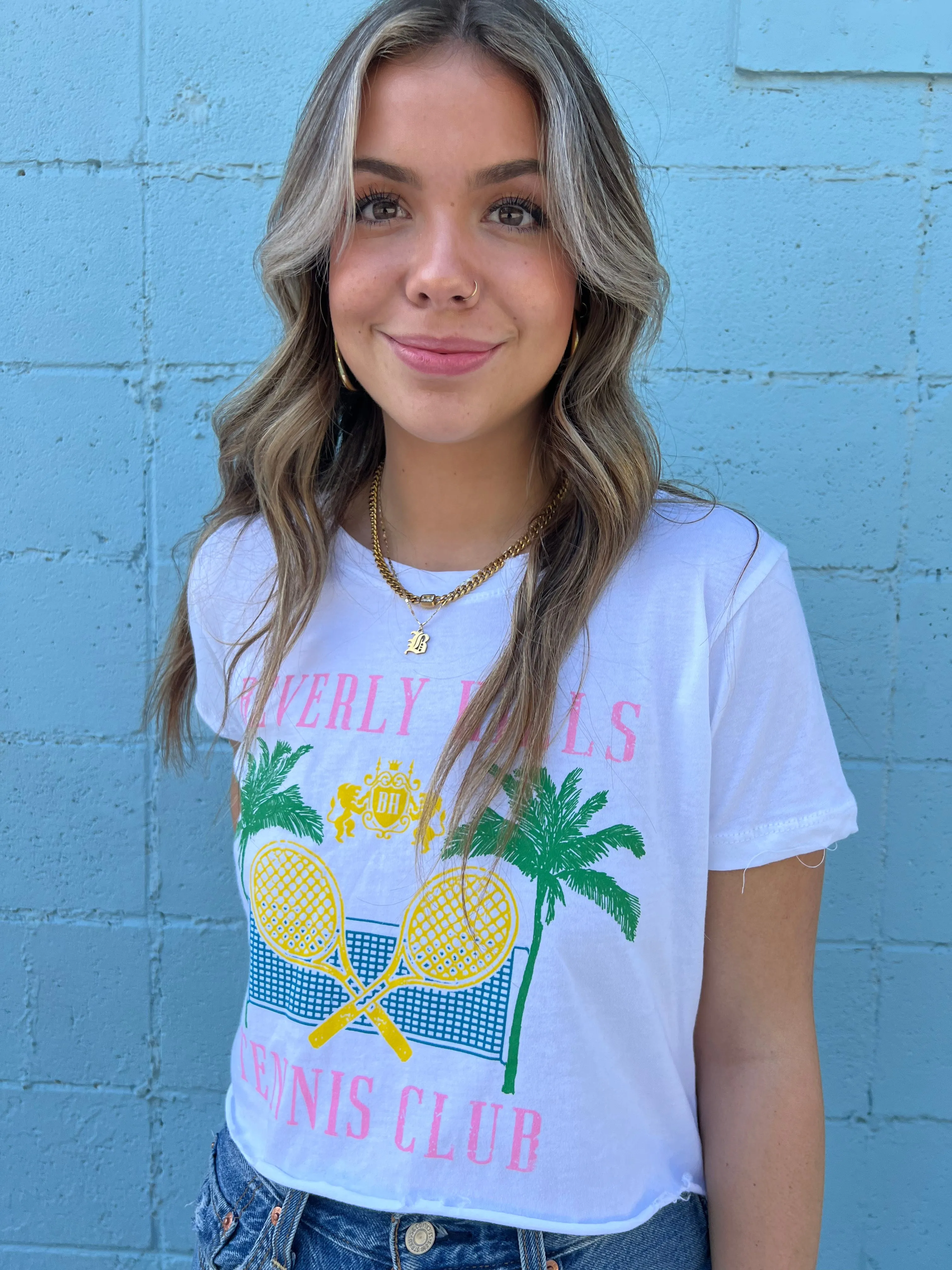 Beverly Hills Tennis Crop Tee