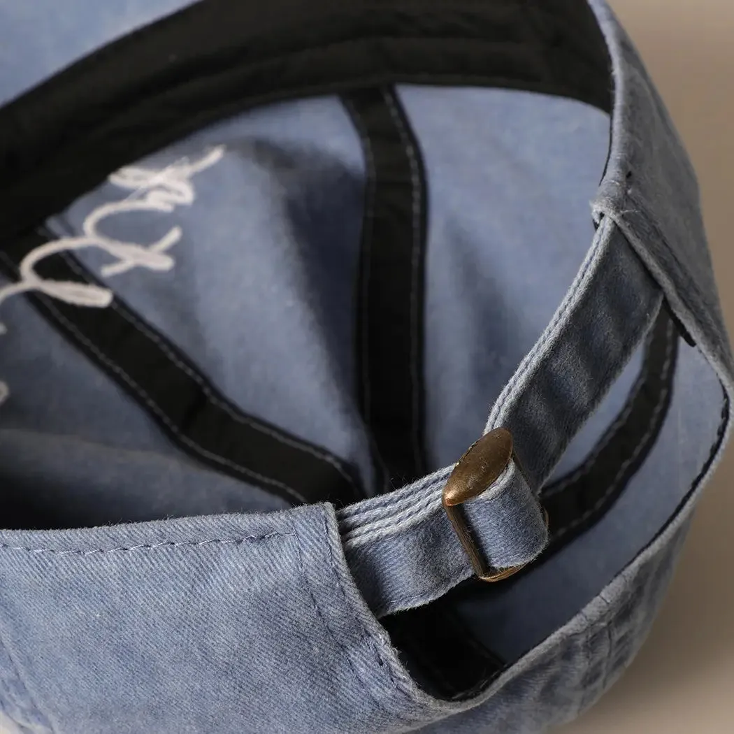 Blue Denim Salty Embroidered Baseball Cap