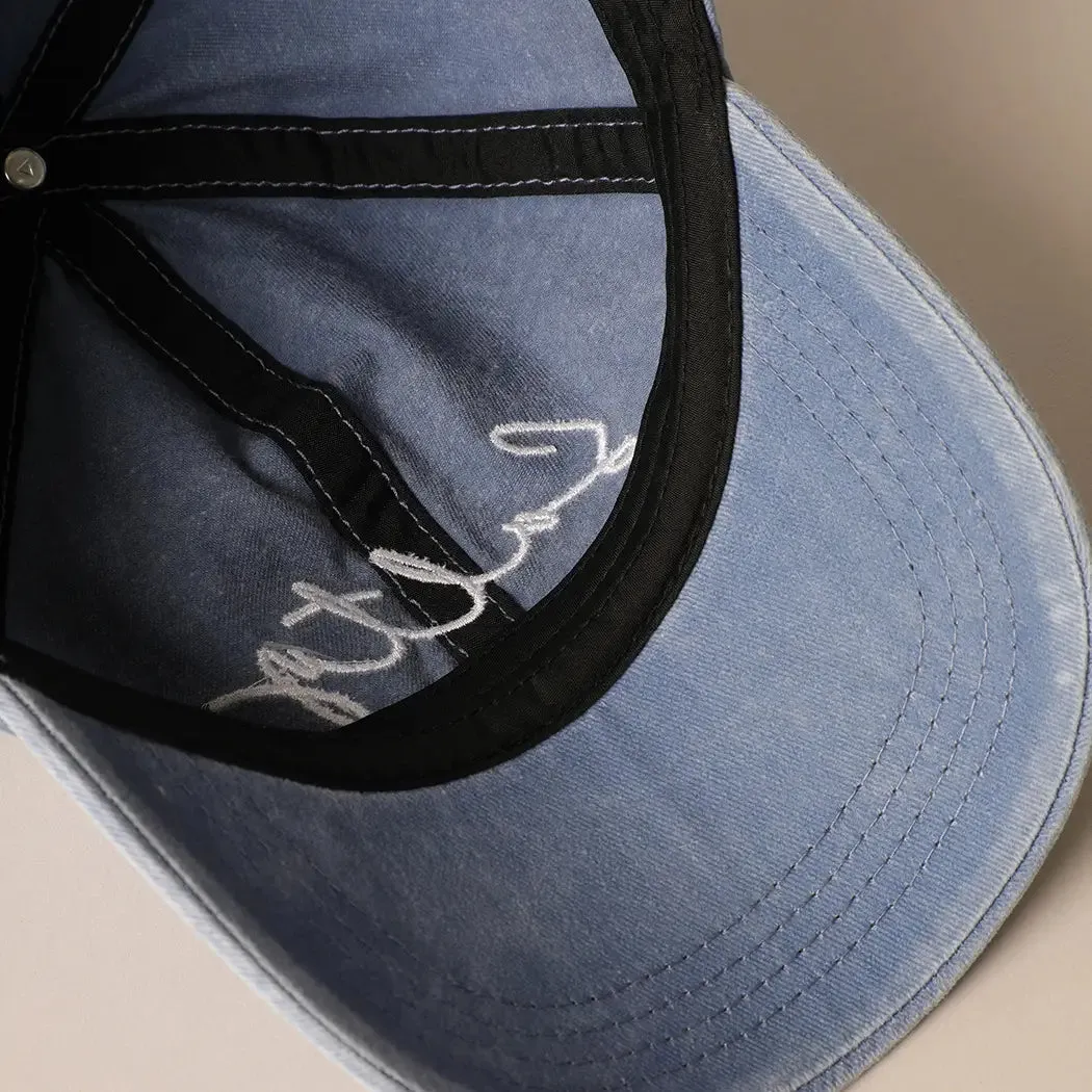 Blue Denim Salty Embroidered Baseball Cap