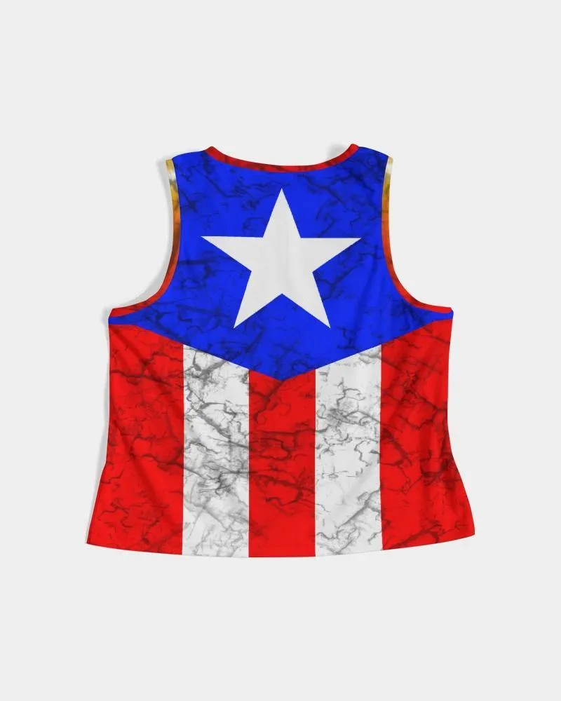 BORICUA Black Flag Women's Cropped Tank