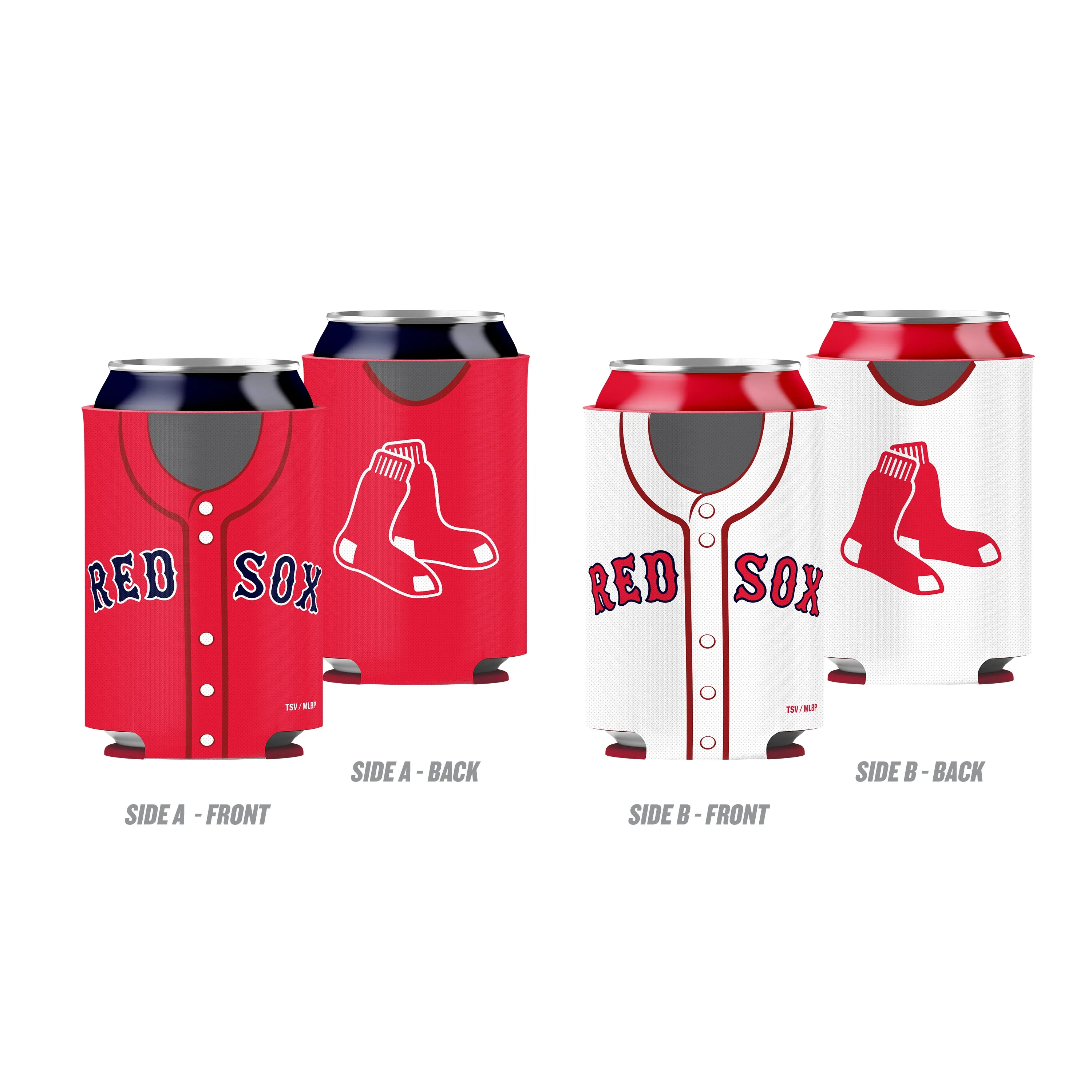 Boston Red Sox Primary Current Logo MLB Baseball Reversible Can Cooler