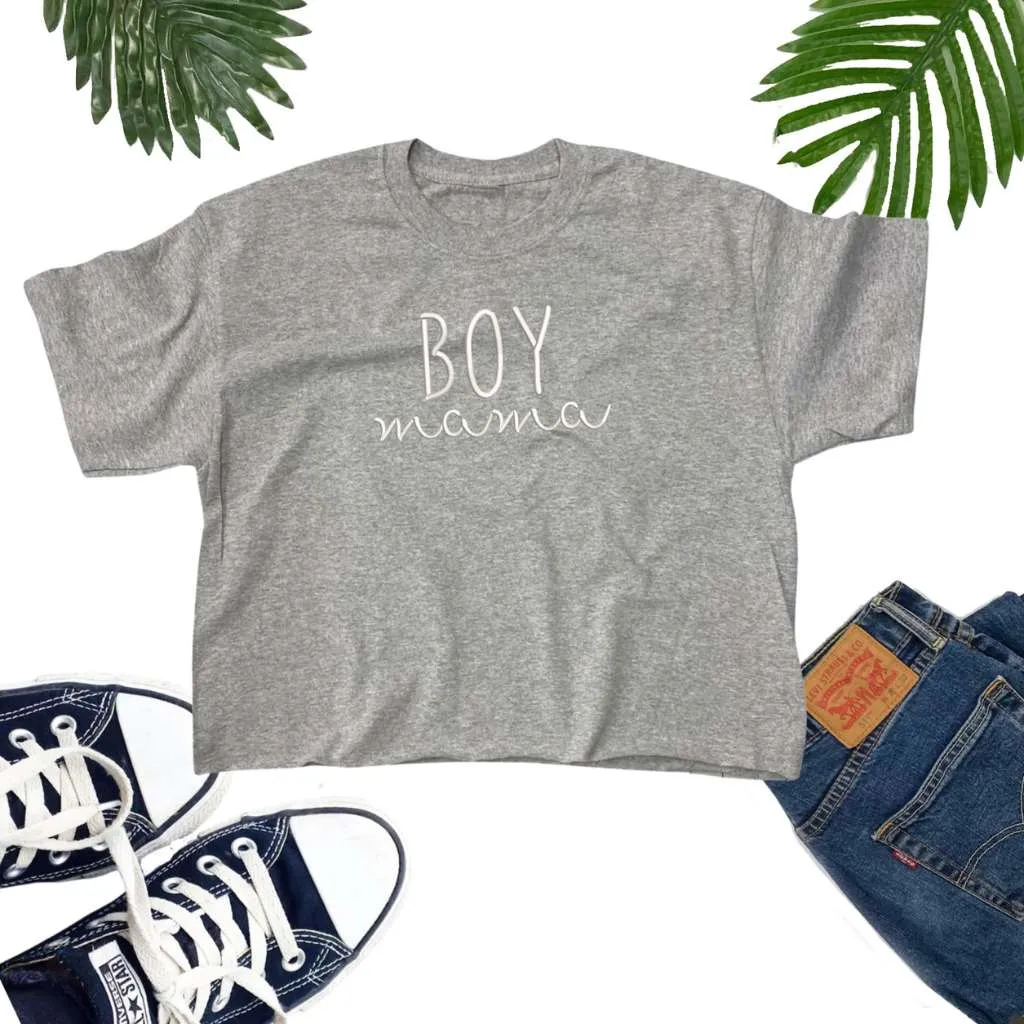 Boy Mama Oversized Crop Top