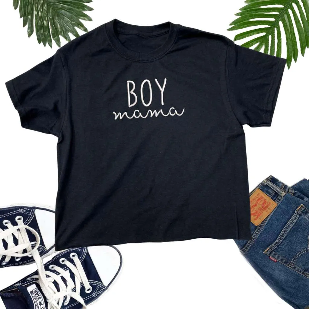 Boy Mama Oversized Crop Top