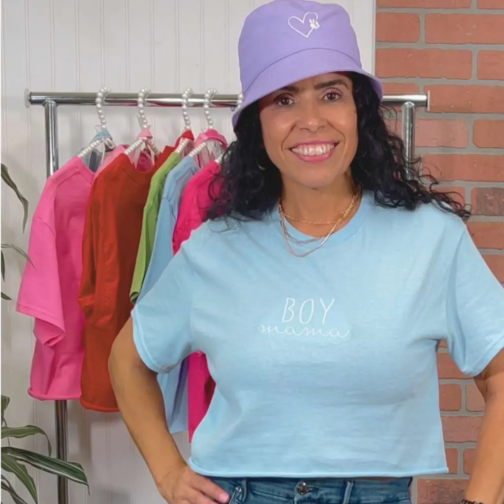 Boy Mama Oversized Crop Top