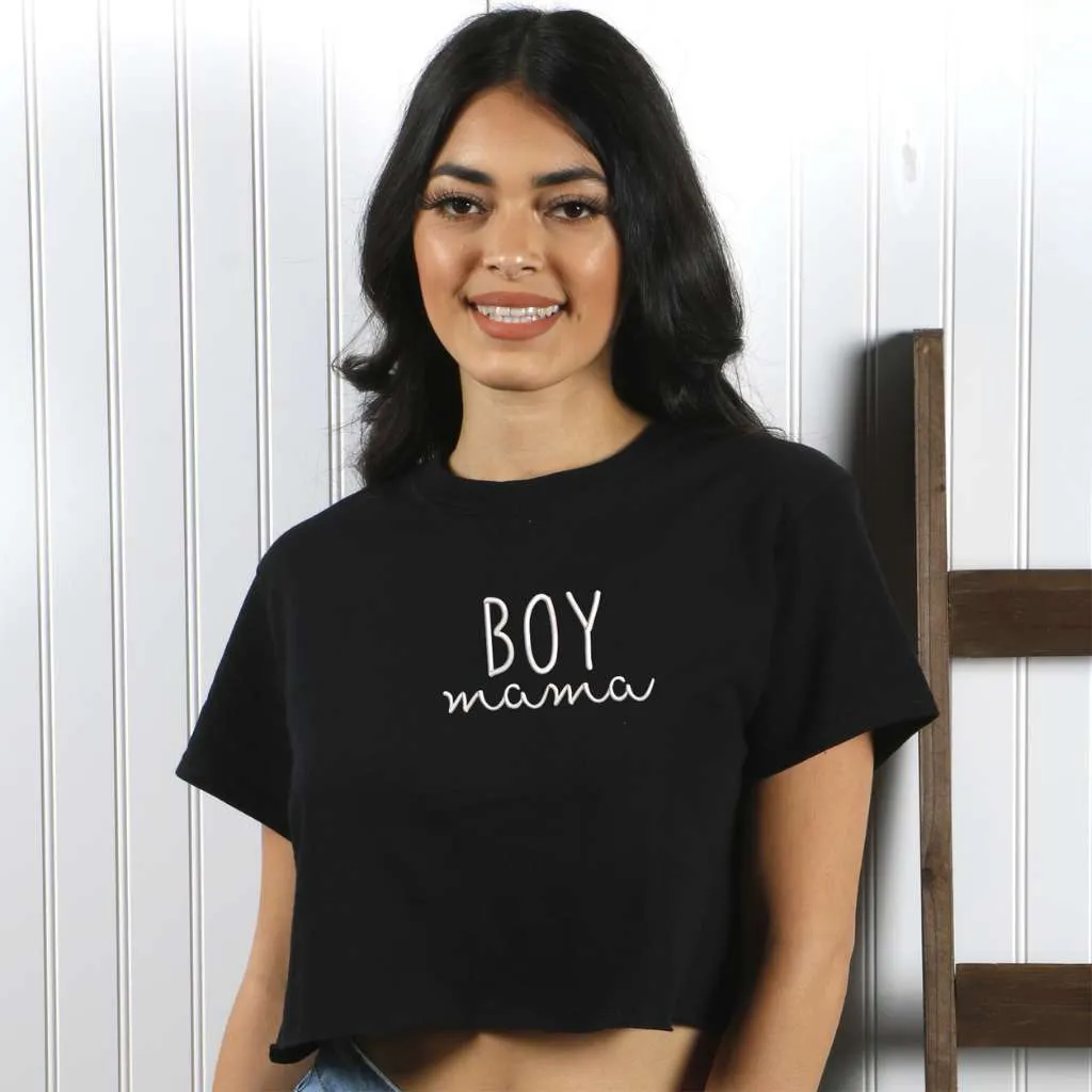 Boy Mama Oversized Crop Top