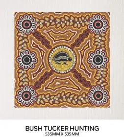 Bulurru Aboriginal Art Canvas Print Unstretched - Bush Tucker Hunting By Tanita Paige