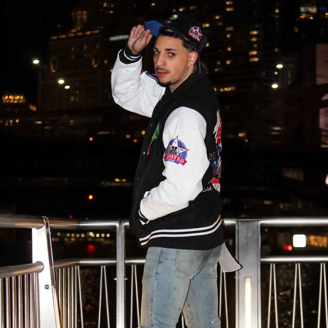 Bundle Puerto Rico (BLK)Varsity Jacket & HAT