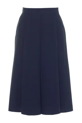 Busy Clothing Women Flared Panelled Skirt Navy