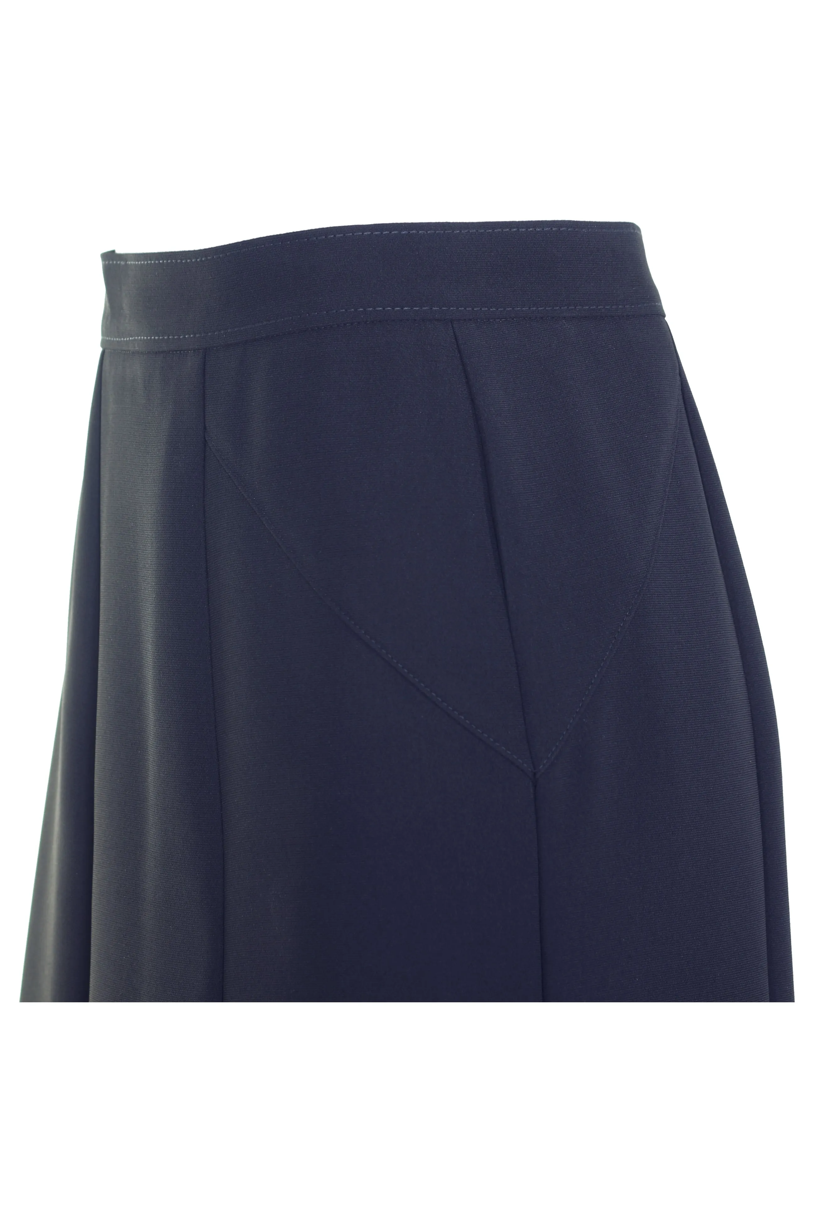 Busy Clothing Women Flared Panelled Skirt Navy