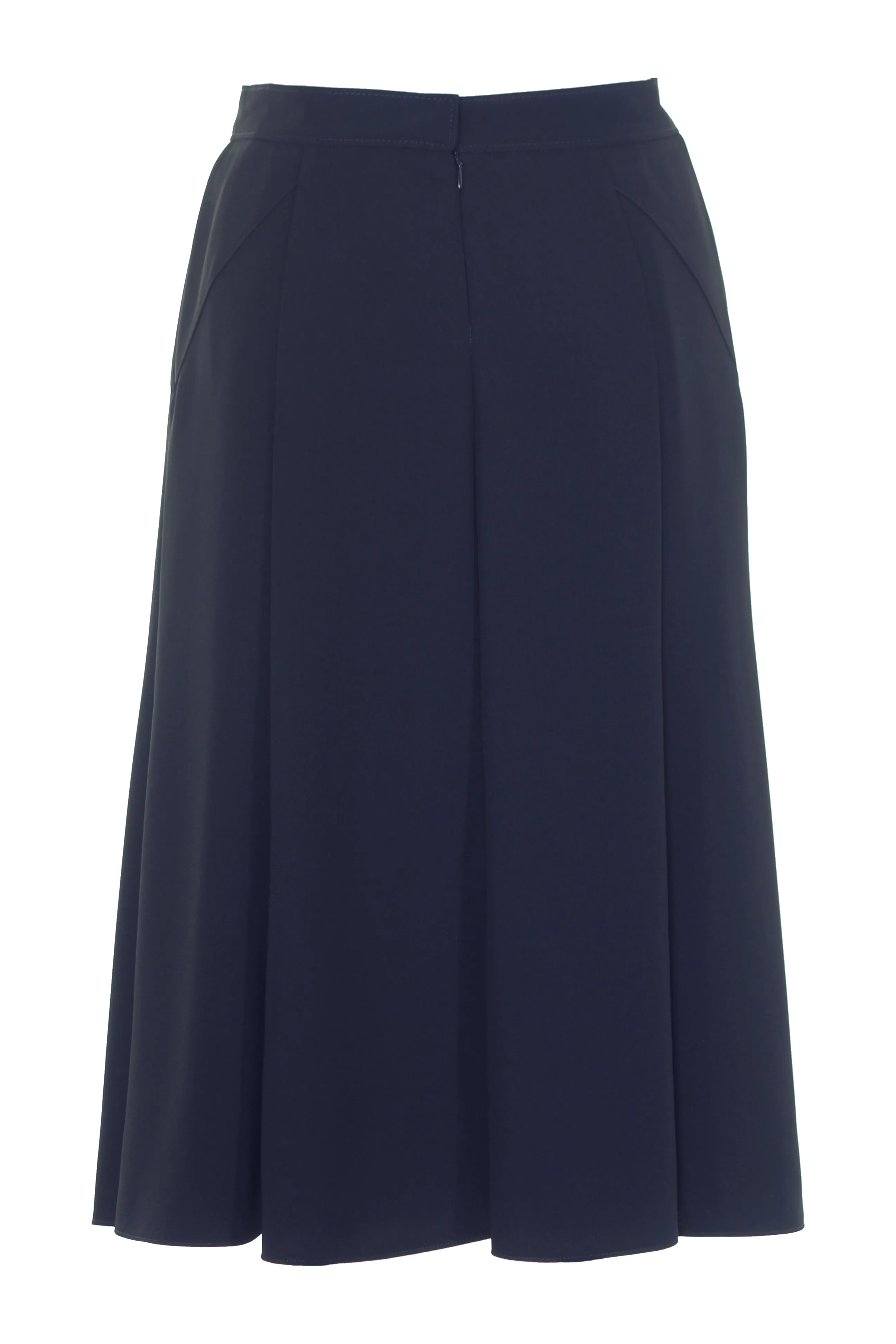 Busy Clothing Women Flared Panelled Skirt Navy