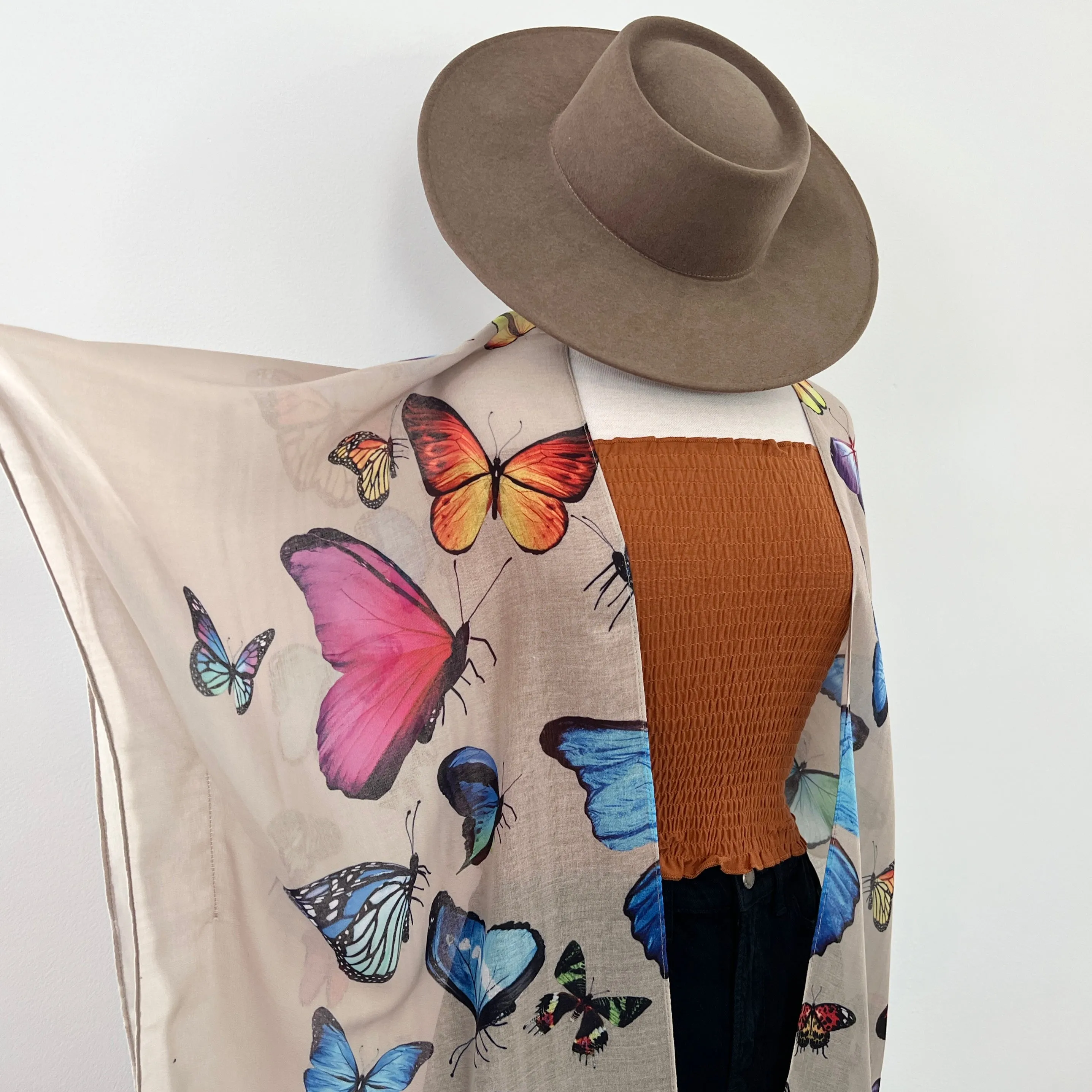 Butterfly Kimono - Taupe