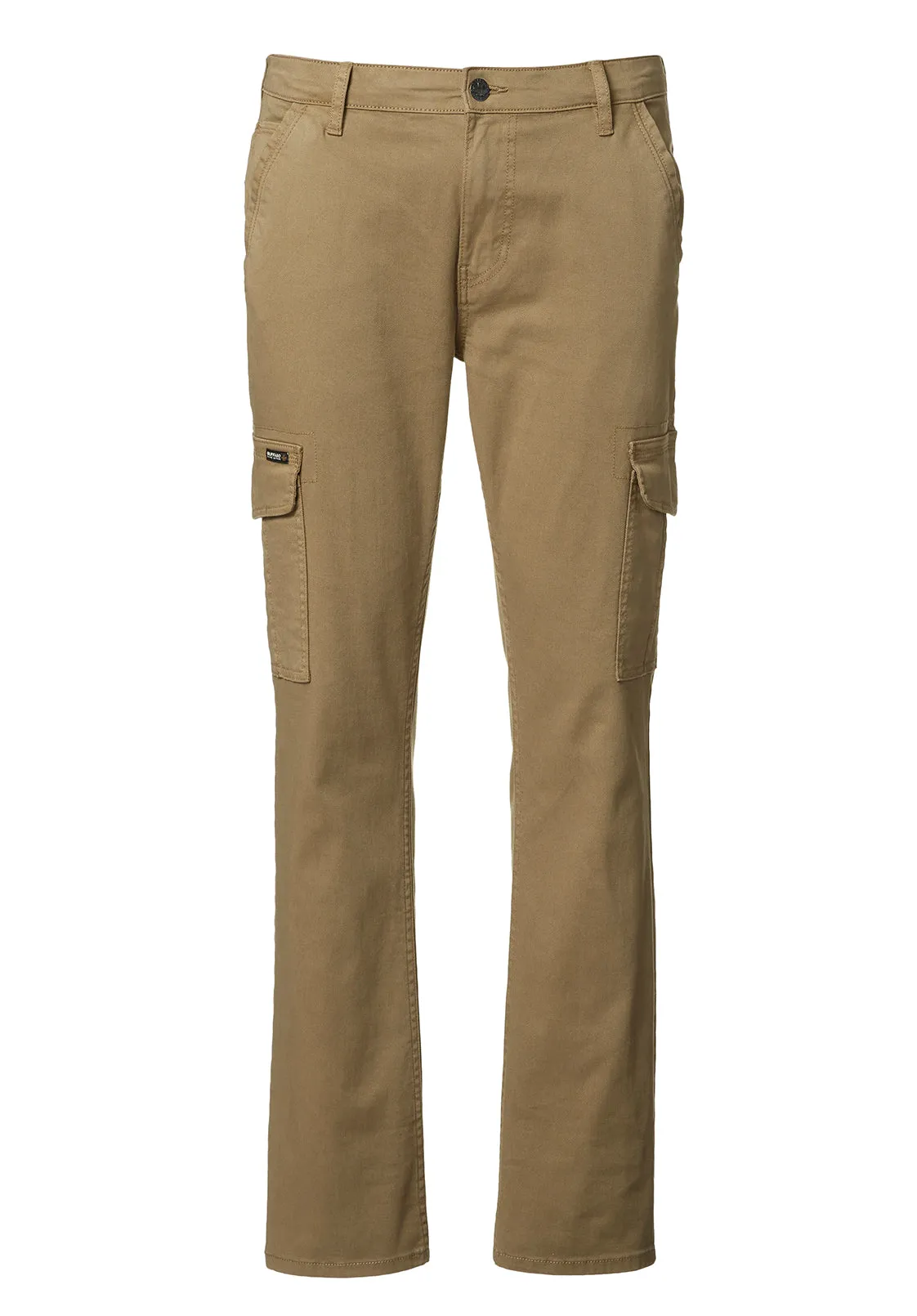 Cargo Joe Men's Straight Leg Pants in Dark Beige - BM22929