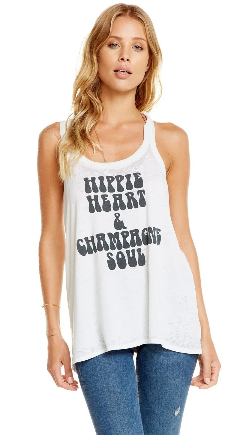 Chaser Hippie Heart Racer Tank Top