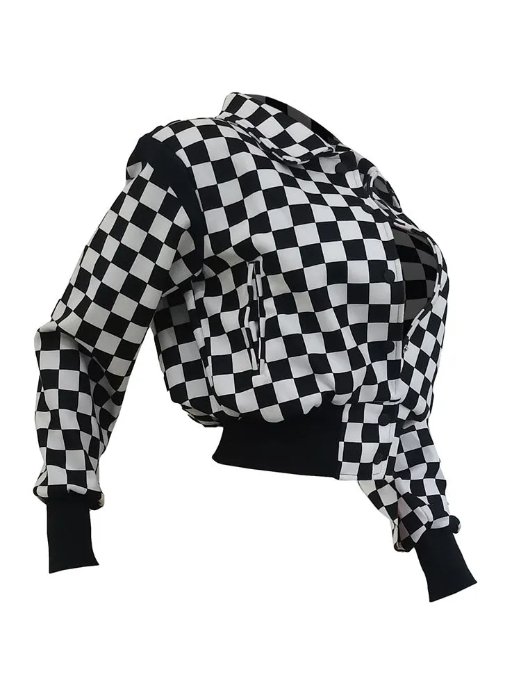 Checkerboard Baseball Jacket