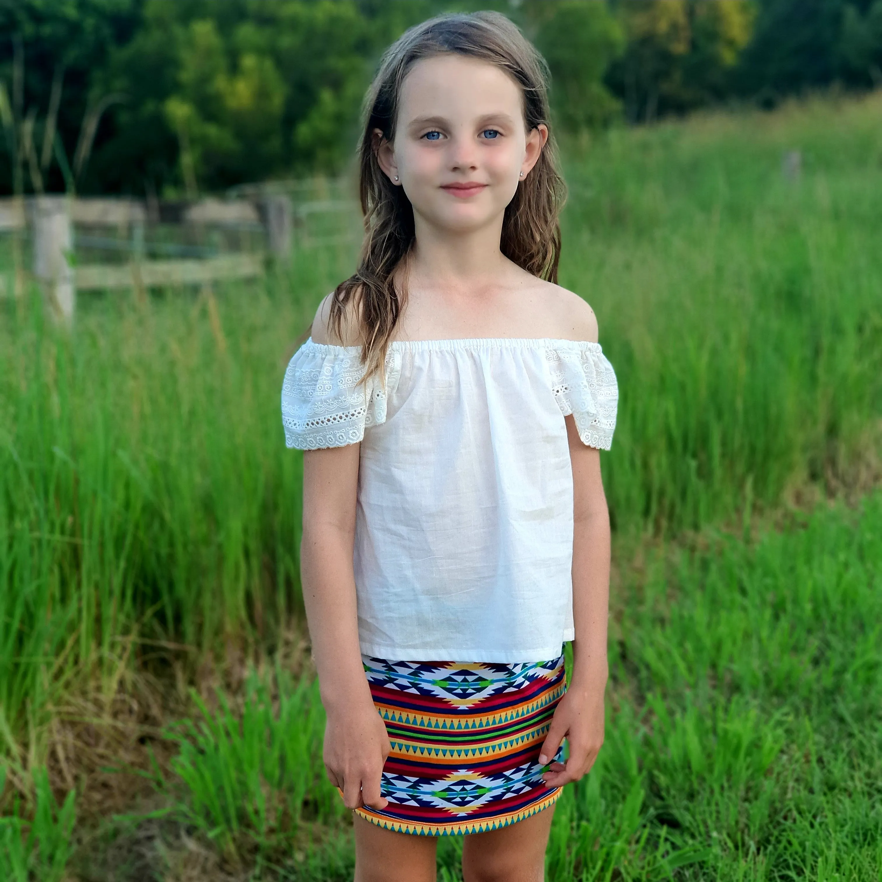 Classic Stretch Skirt - Aztec