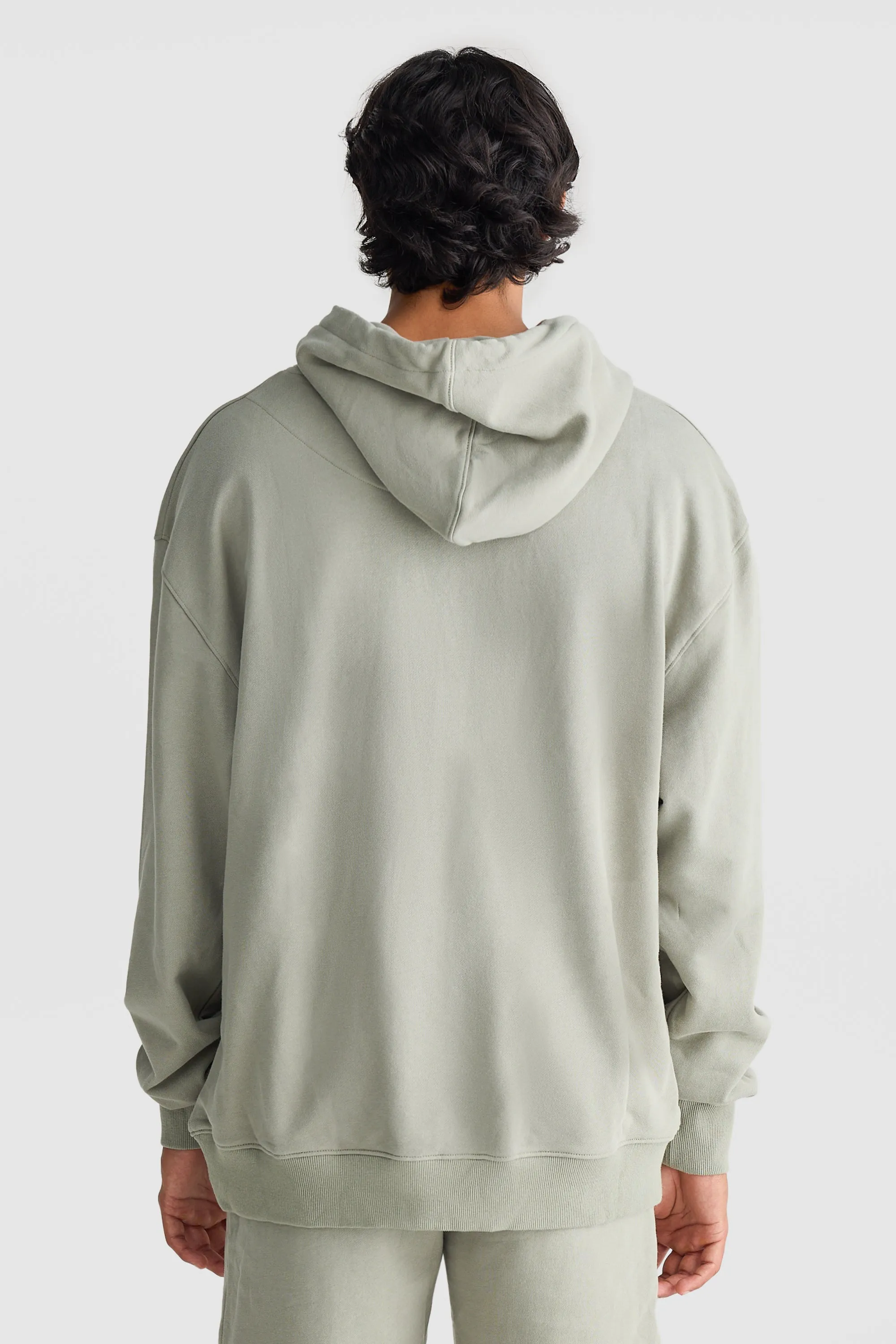 College Logo Hoodie Olive