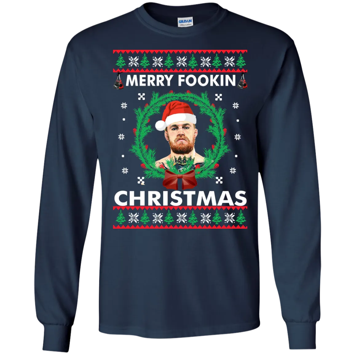 Conor Mcgregor Christmas Sweater, Shirt: Merry Fookin Xmas