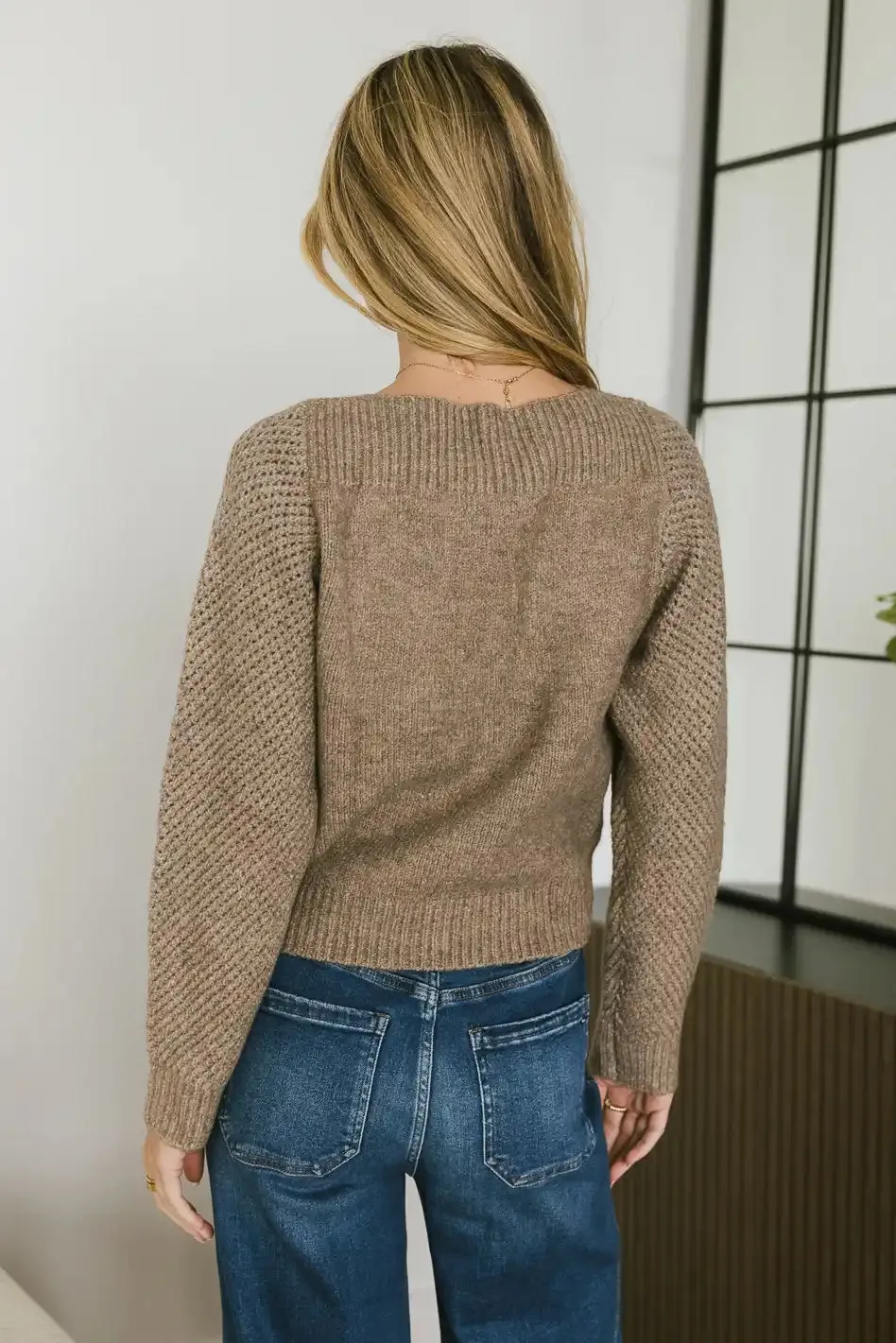 Cora Knit Sweater in Mocha