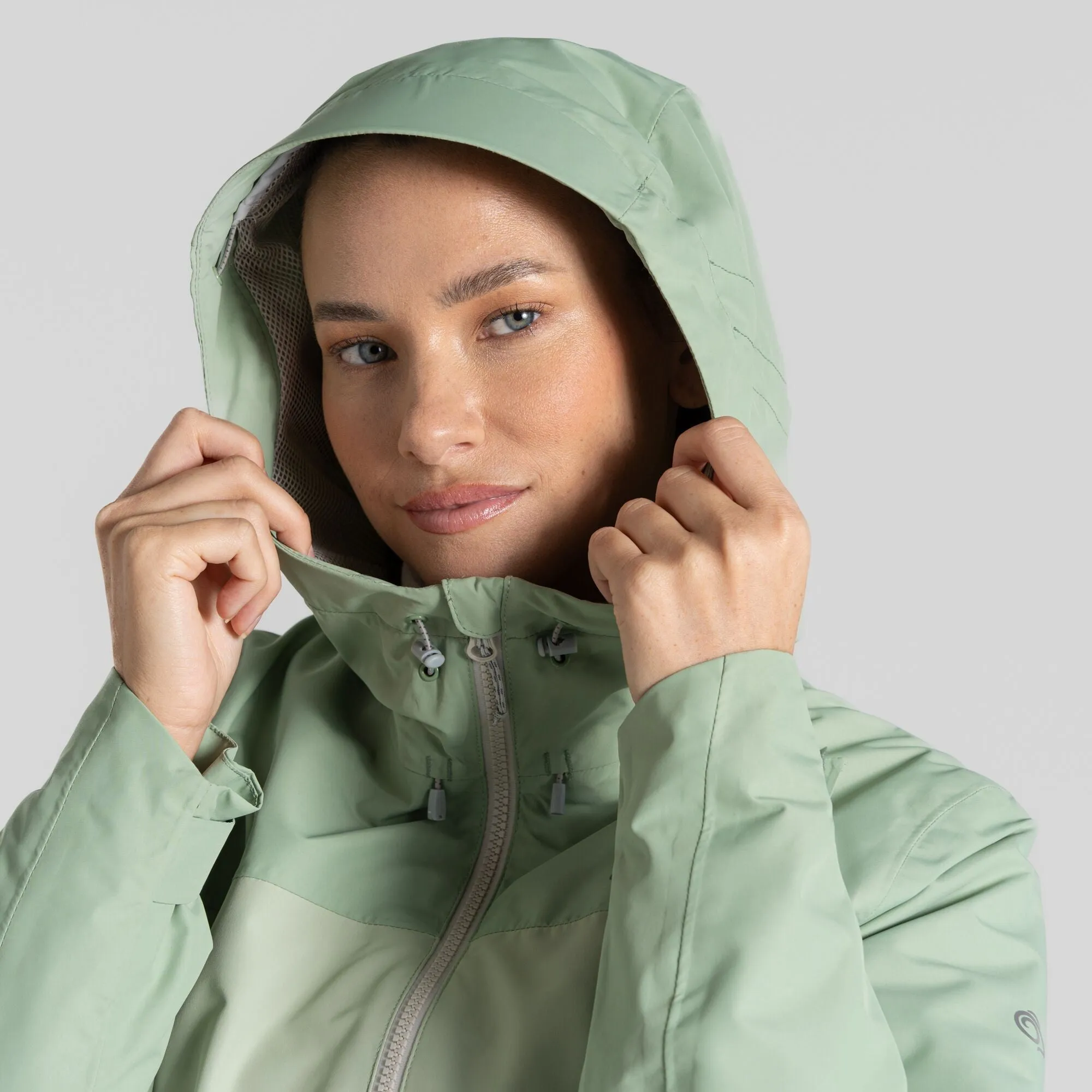 Craghoppers Ladies Kora Waterproof Breathable Wind Resistant Jacket-GREEN