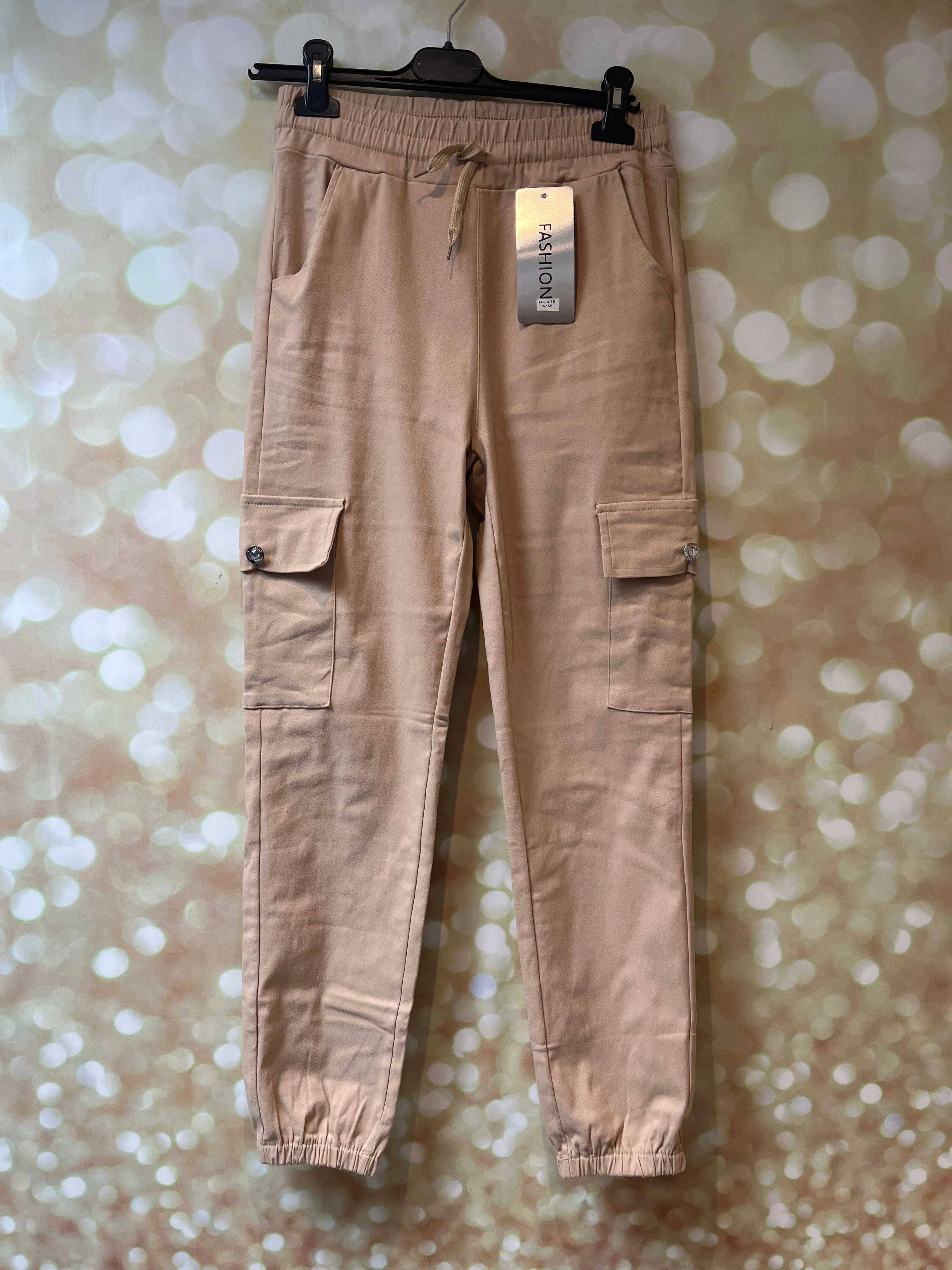 Cuff Hem Pocket Cargo Trousers