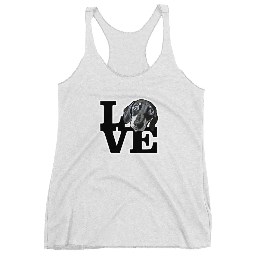 Dachshund Love Women's Racerback Tank