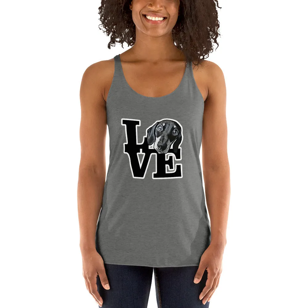 Dachshund Love Women's Racerback Tank